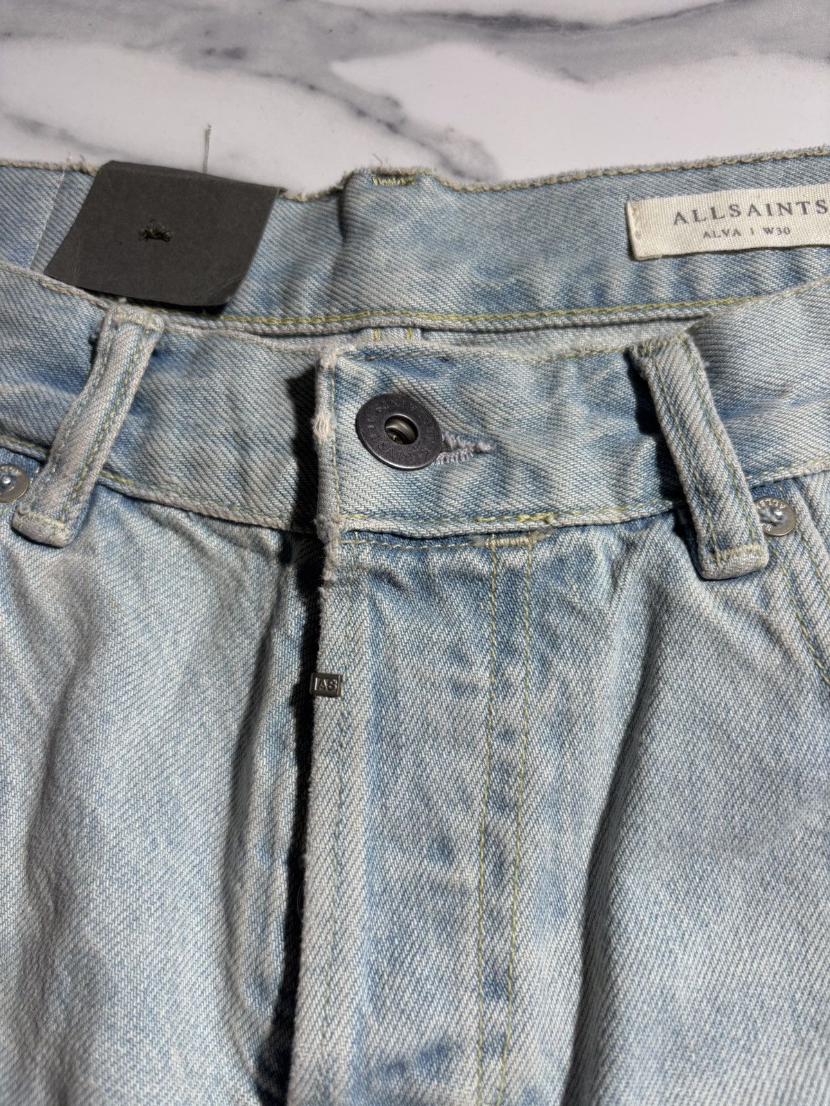 Allsaints Allsaints Japanese Shorts Denim Distressed Y2K Size US 30 / EU 46 - 4 Thumbnail