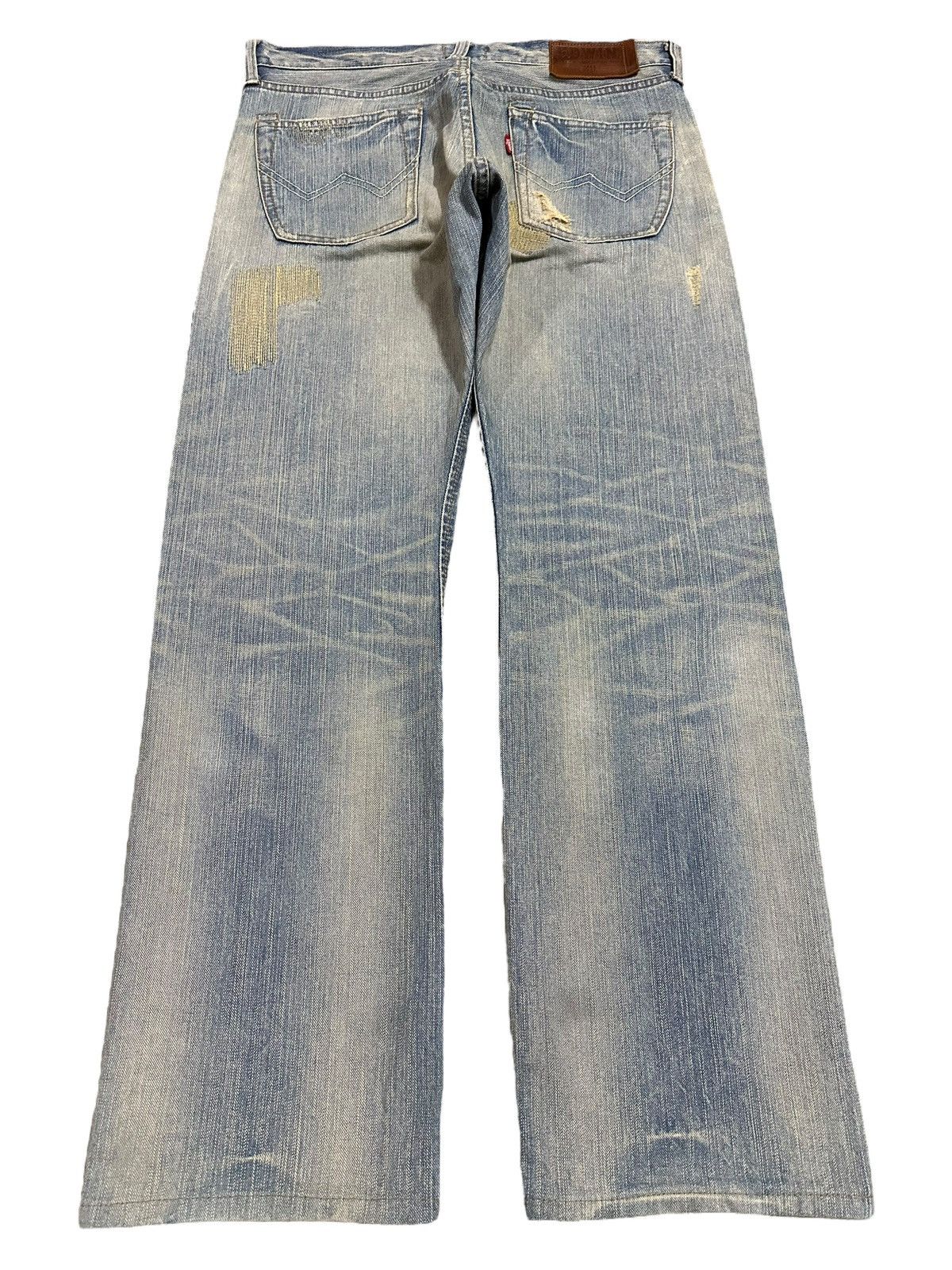 Edwin Edwin XV Exclusive Vintage Faded Wash Distressed Loose Jeans Size US 34 / EU 50 - 2 Thumbnail