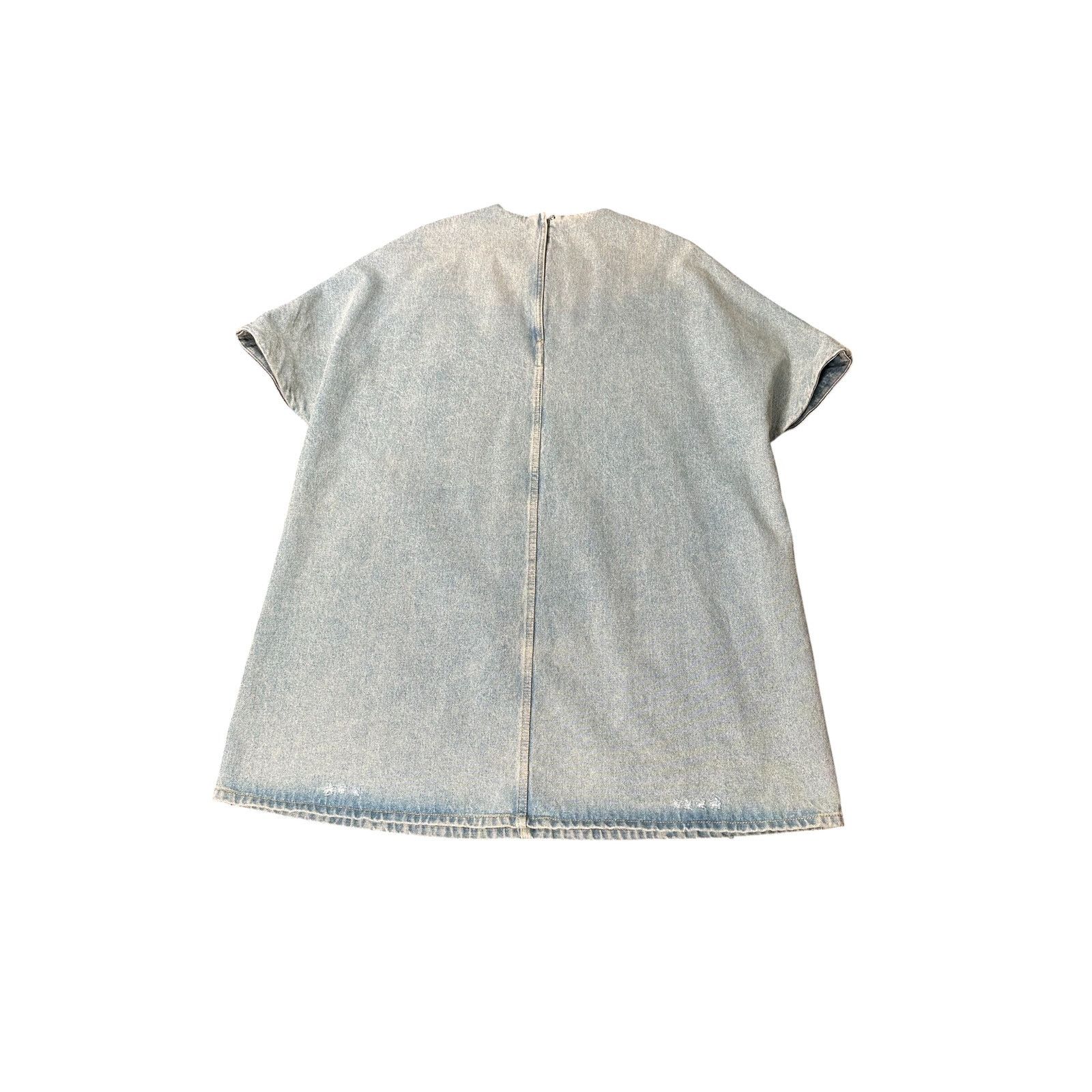 prada denim dress Prada // Blue Denim Midi Dress – VSP Consignment