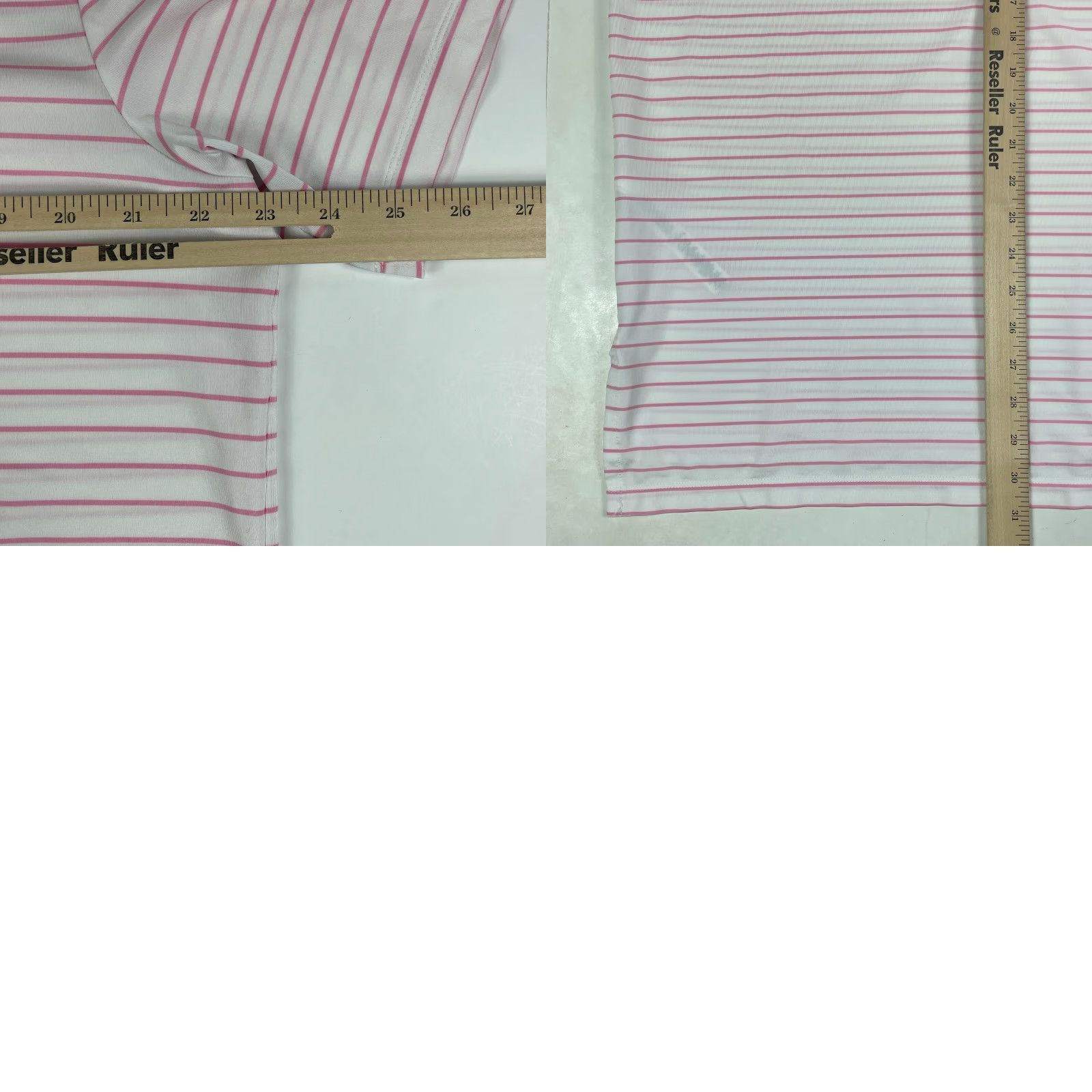 RLX Ralph Lauren VINTAGE RLX Ralph Lauren Polo Shirt Mens Large White Pink Short Sleeve Golfing Stretch Size US L / EU 52-54 / 3 - 9 Thumbnail
