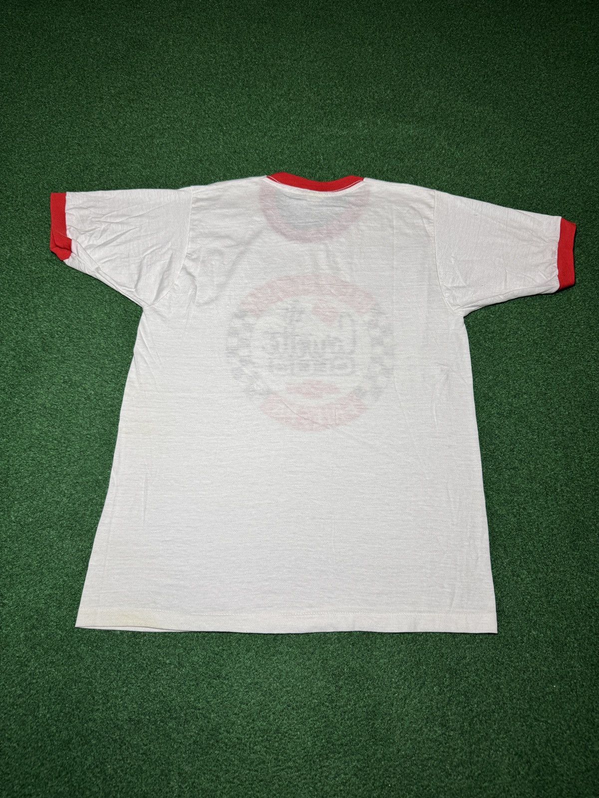 Vintage Corvette Club Presque Isle 80s Muscle Car Ringer T Shirt Size US L / EU 52-54 / 3 - 4 Thumbnail