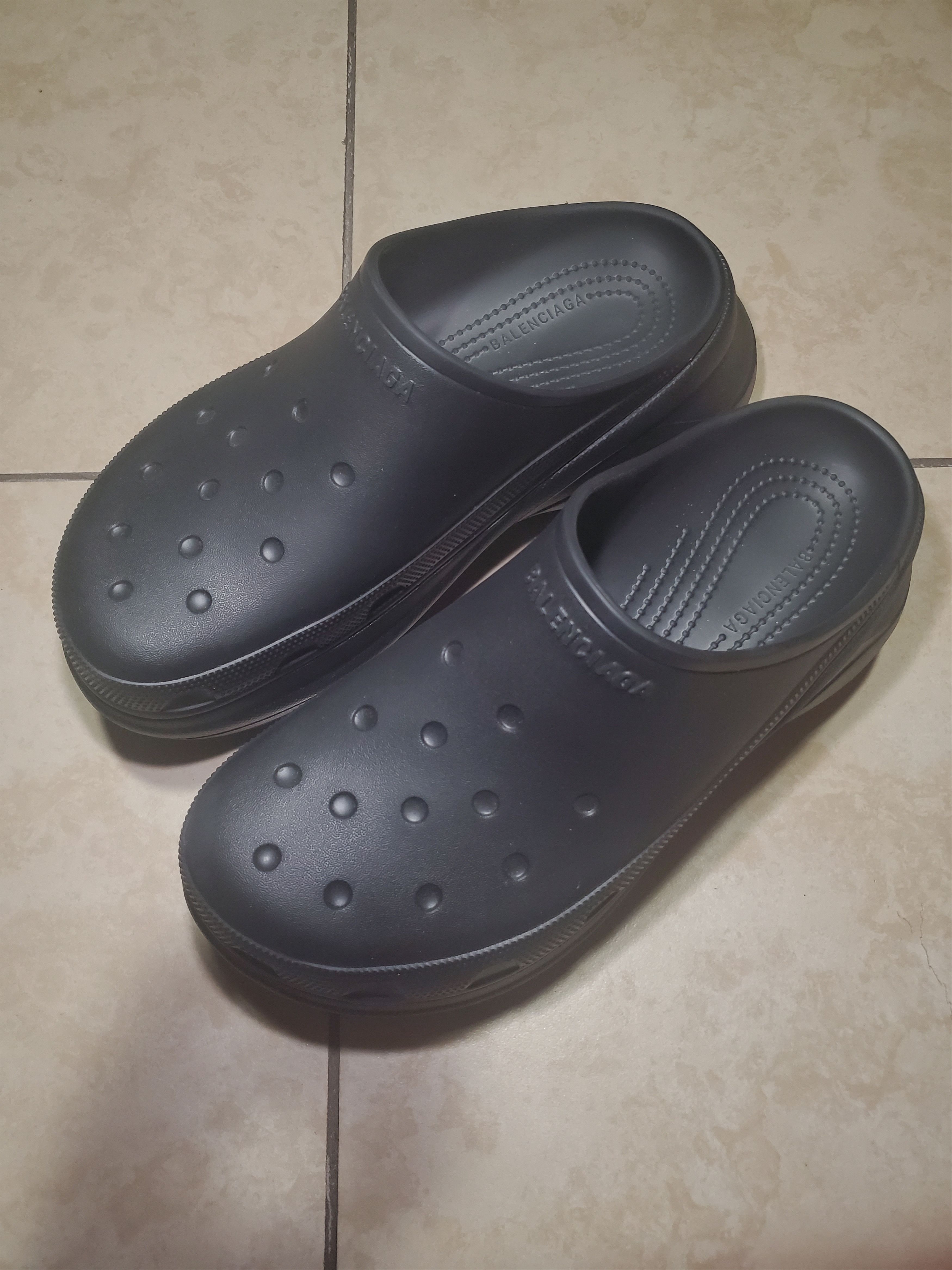 Balenciaga × Crocs Balenciaga crocs mule black rubber size 42