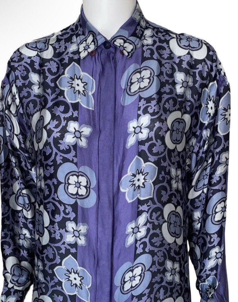 Versace VINTAGE GIANNI VERSACE FLORAL LONG SLEEVE SHIRT Size US M / EU 48-50 / 2 - 3 Thumbnail