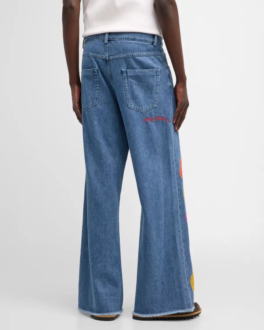 Marni o1srvl11e0624 Denim Trouser in Blue Size US 29 - 3 Thumbnail