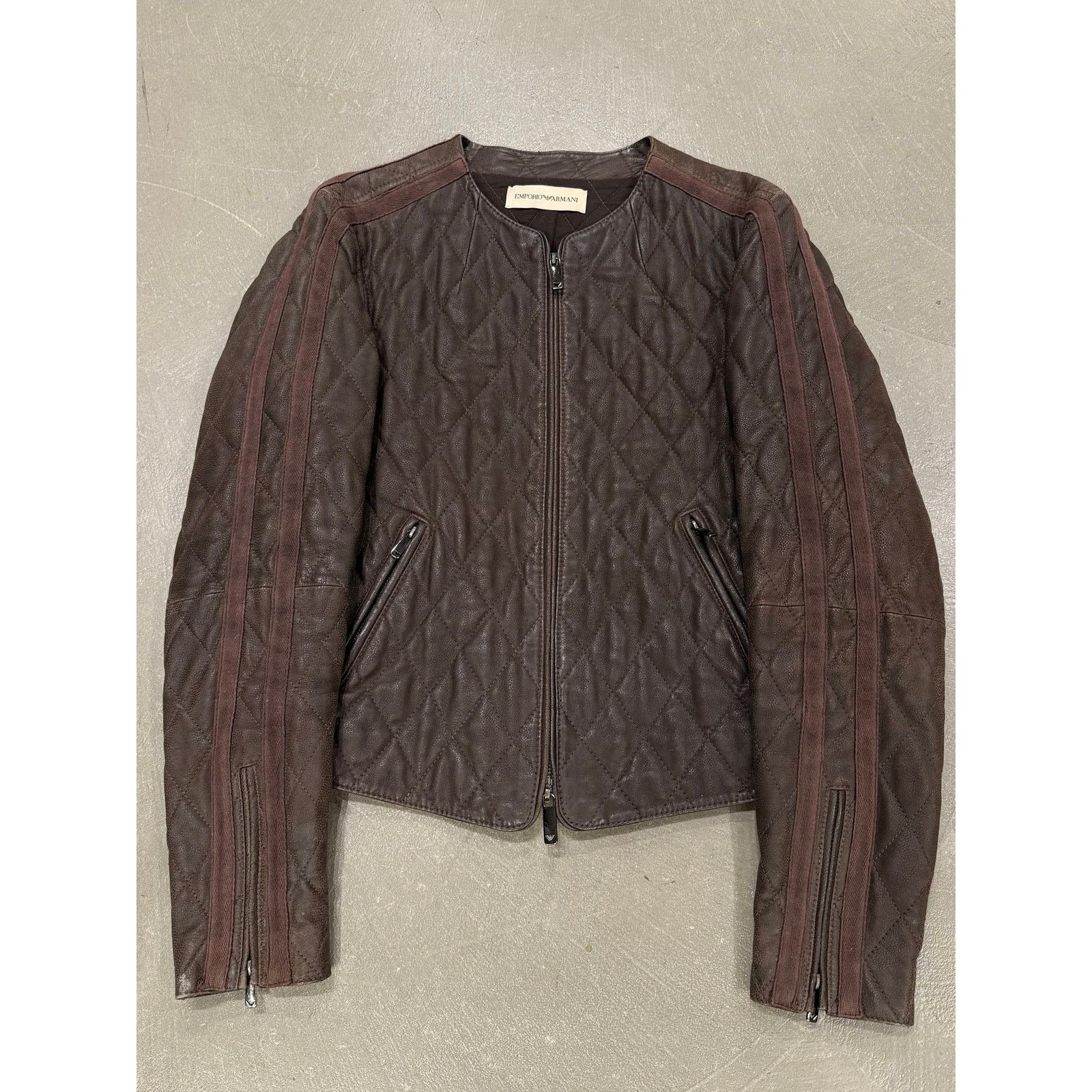 Giorgio Armani 2004 Emporio Armani biker leather jacket Size US S / EU 44-46 / 1 - 1 Thumbnail
