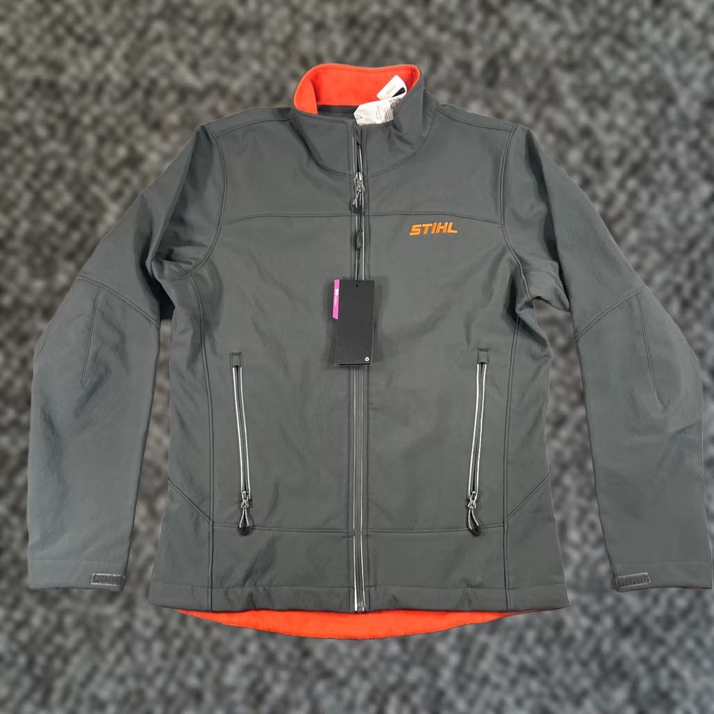 Vintage STIHL Outfitters Womens Regular Zip-Up Gray Softshell Jacket Size M / US 6-8 / IT 42-44 - 1 Thumbnail