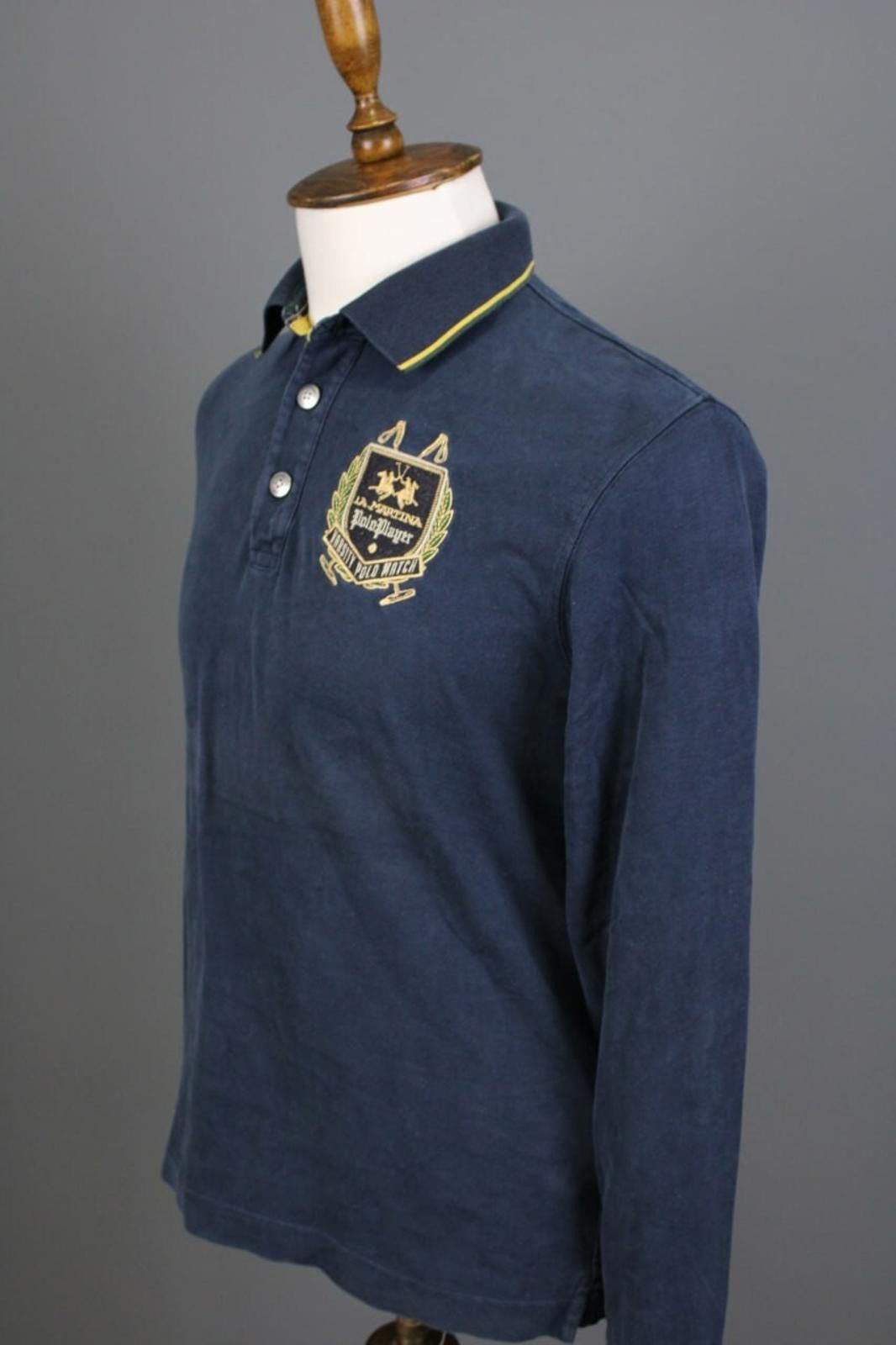 La Martina La Martina Buenos Aires Blue Varsity Polo Shirt Size M Size US M / EU 48-50 / 2 - 6 Thumbnail