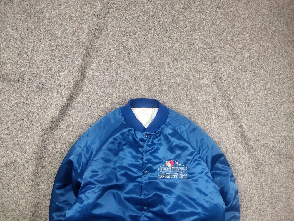 Fruit Of The Loom Vintage 80's Delta Logo Fruit Of The Loom Bomber Jacket Size US XL / EU 56 / 4 - 1 Thumbnail