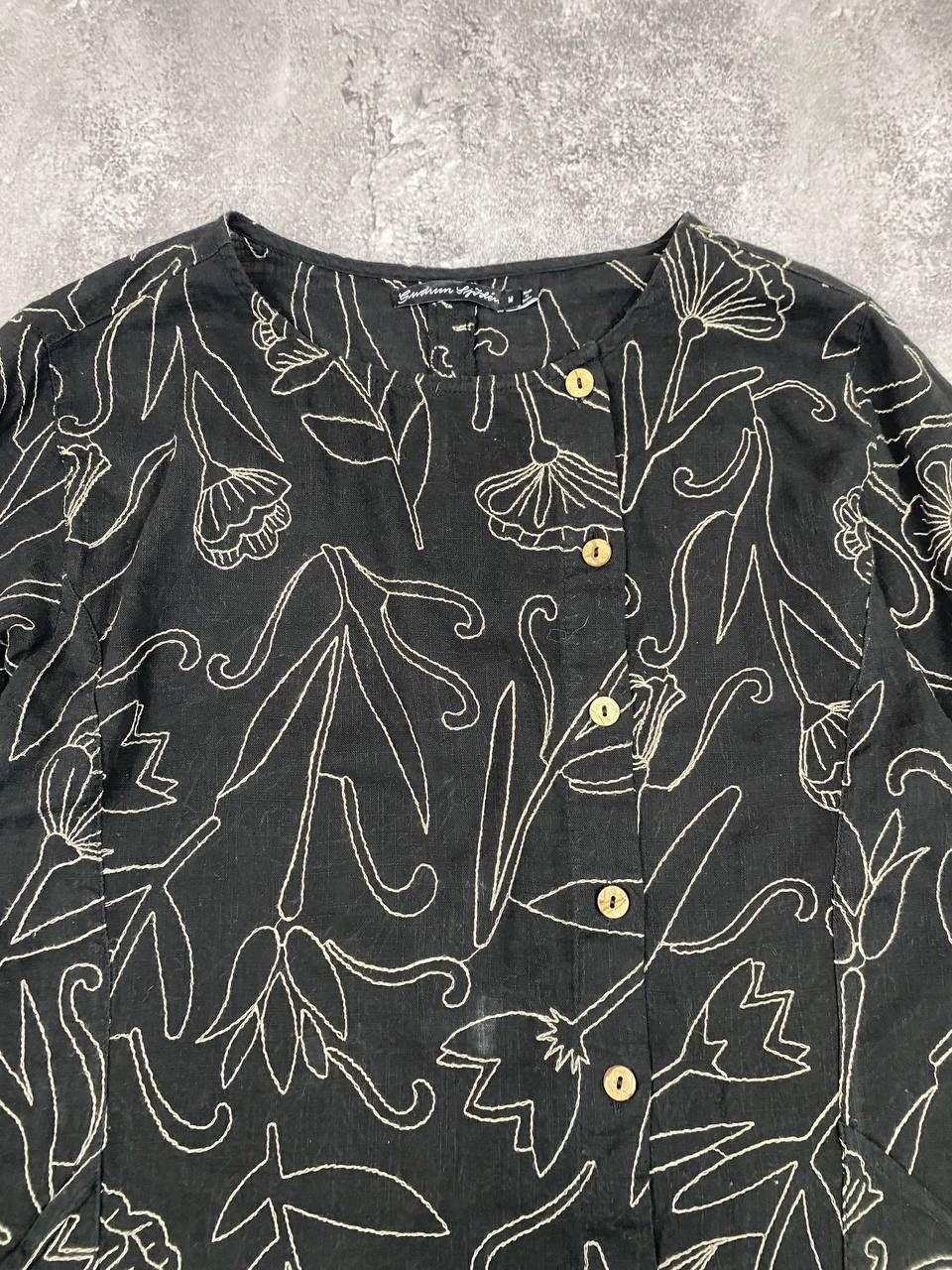 Gudrun Sjoden Gudrun Sjoden Women Cotton Viscose Embroidered Tunic Blouse Size M / US 6-8 / IT 42-44 - 2 Thumbnail