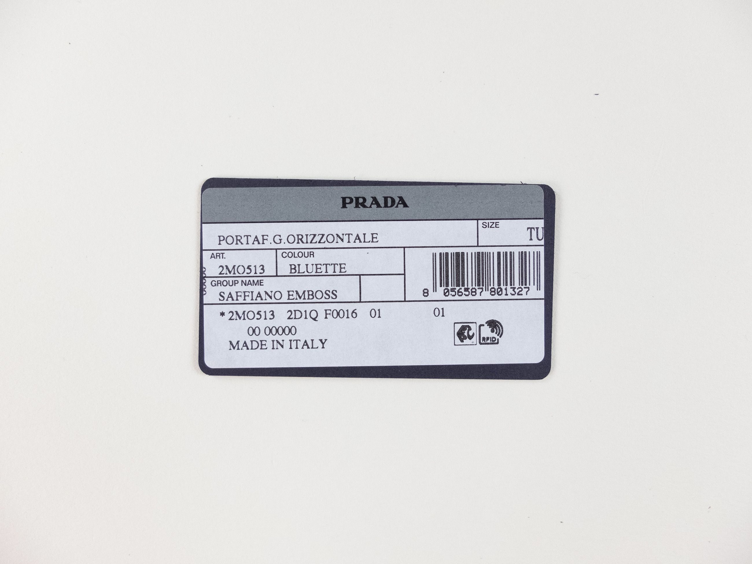 Prada PRADA blue Saffiano leather bifold triangle logo wallet Size ONE SIZE - 7 Thumbnail