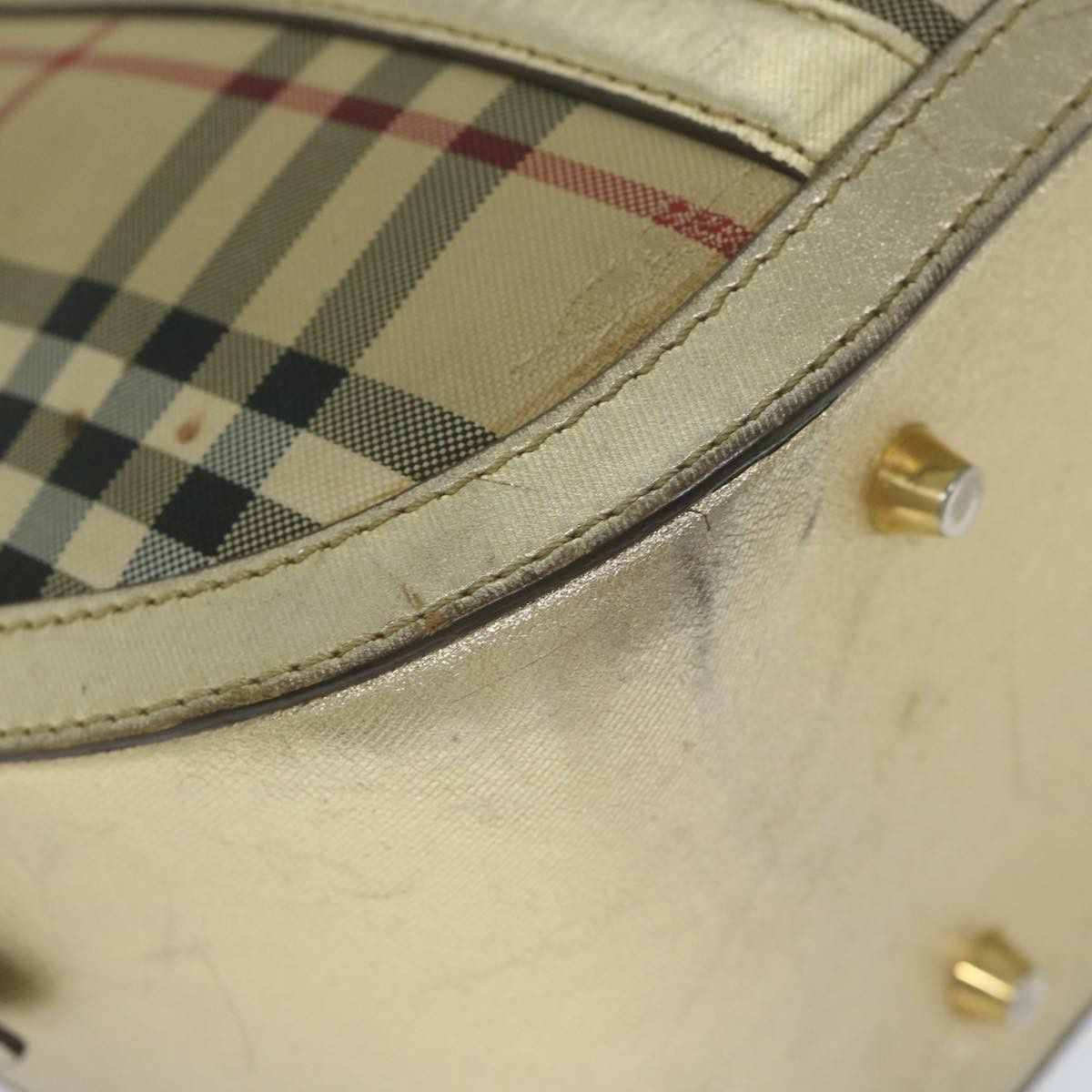Burberry Burberry Nova Check Hand Bag Nylon Canvas Beige Size ONE SIZE - 14 Thumbnail