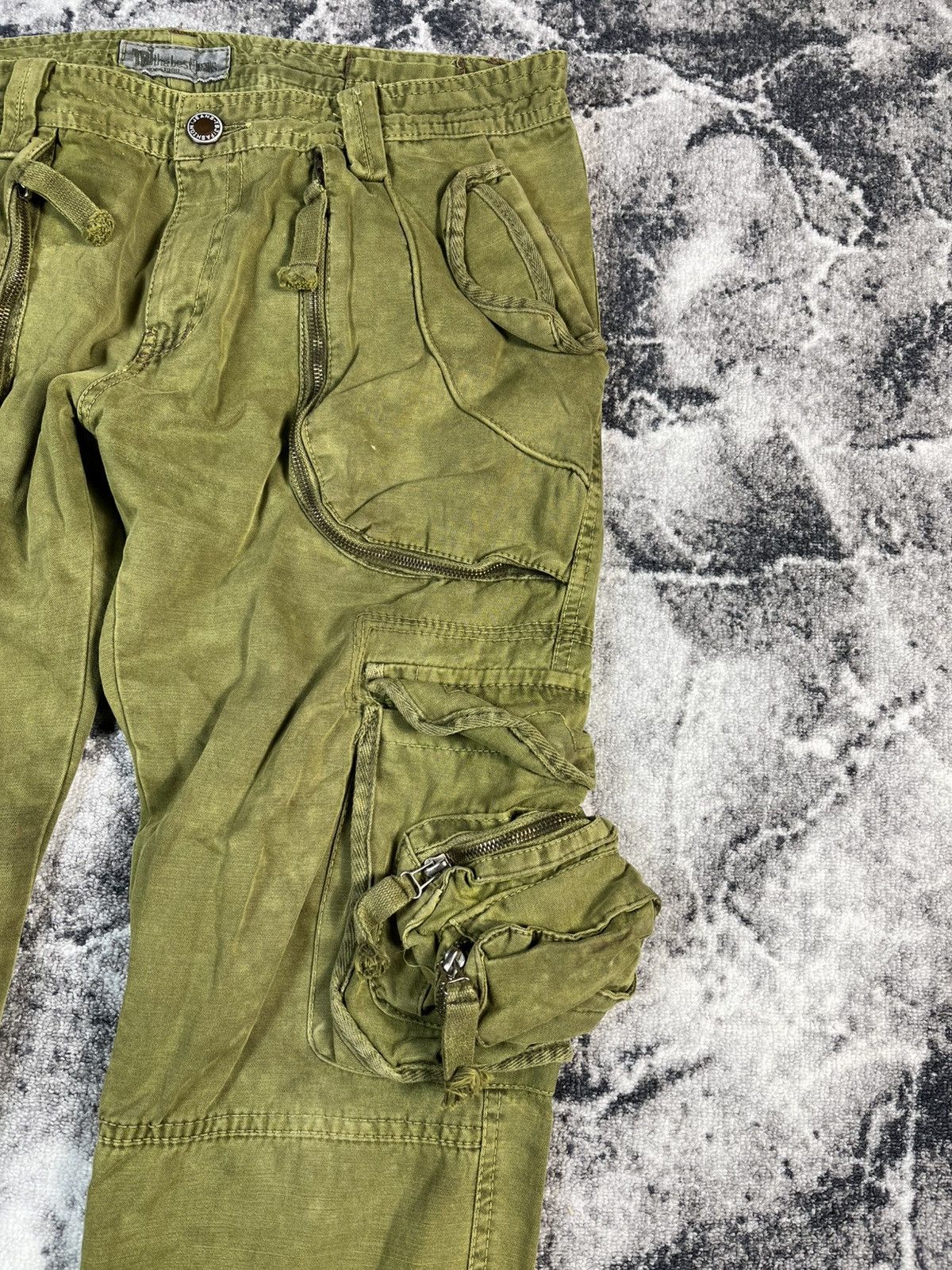 Other Olive Multi Pocket Cargo Pants Size 36 Fit 34 Size US 34 / EU 50 - 4 Thumbnail