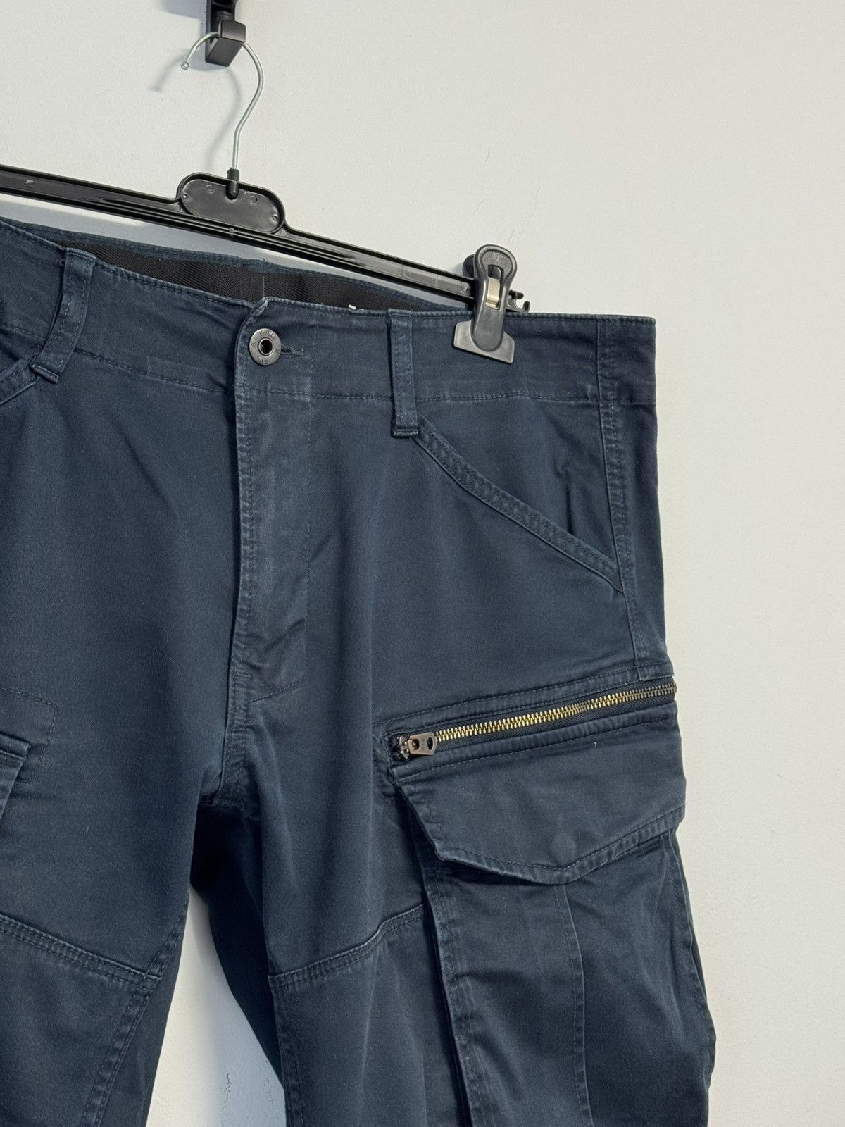 G-Star G-Star Raw Rovic Zip 3D Straight Tapered Blue Cargo Pants Size US 36 / EU 52 - 8 Thumbnail