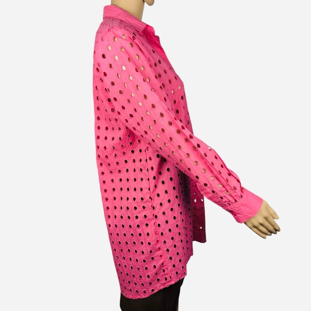 Other NWT New True Destinations Eyelet Long Sleeve Pink Cotton Sh Size XS / US 0-2 / IT 36-38 - 3 Thumbnail