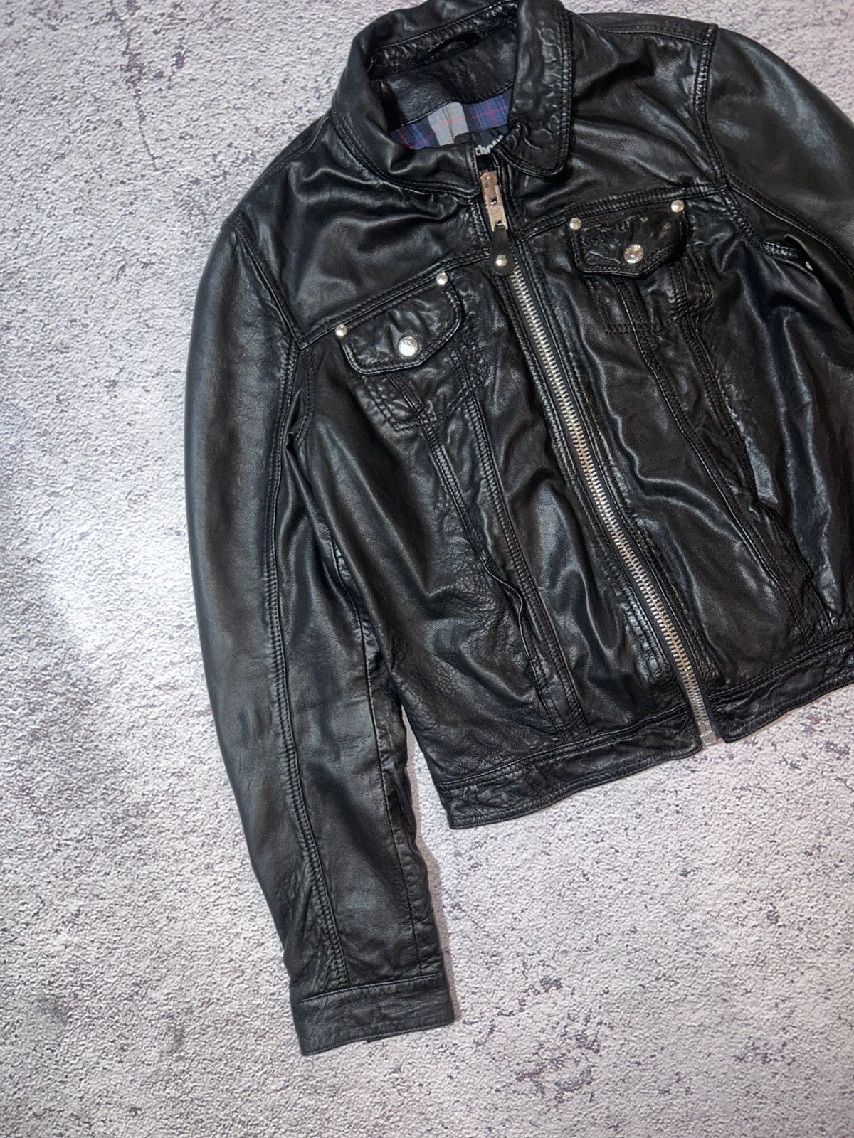 Schott Schott NYC Black Biker Jacket Leather Jacket Lambskin Size S / US 4 / IT 40 - 4 Thumbnail