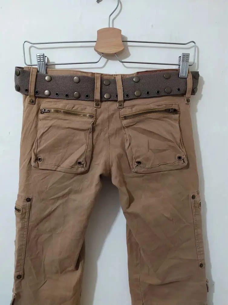 Japanese Brand Cecill McBee Multipocket Tactical Military Bondage Pants Size 27" / US 4 / IT 40 - 8 Thumbnail