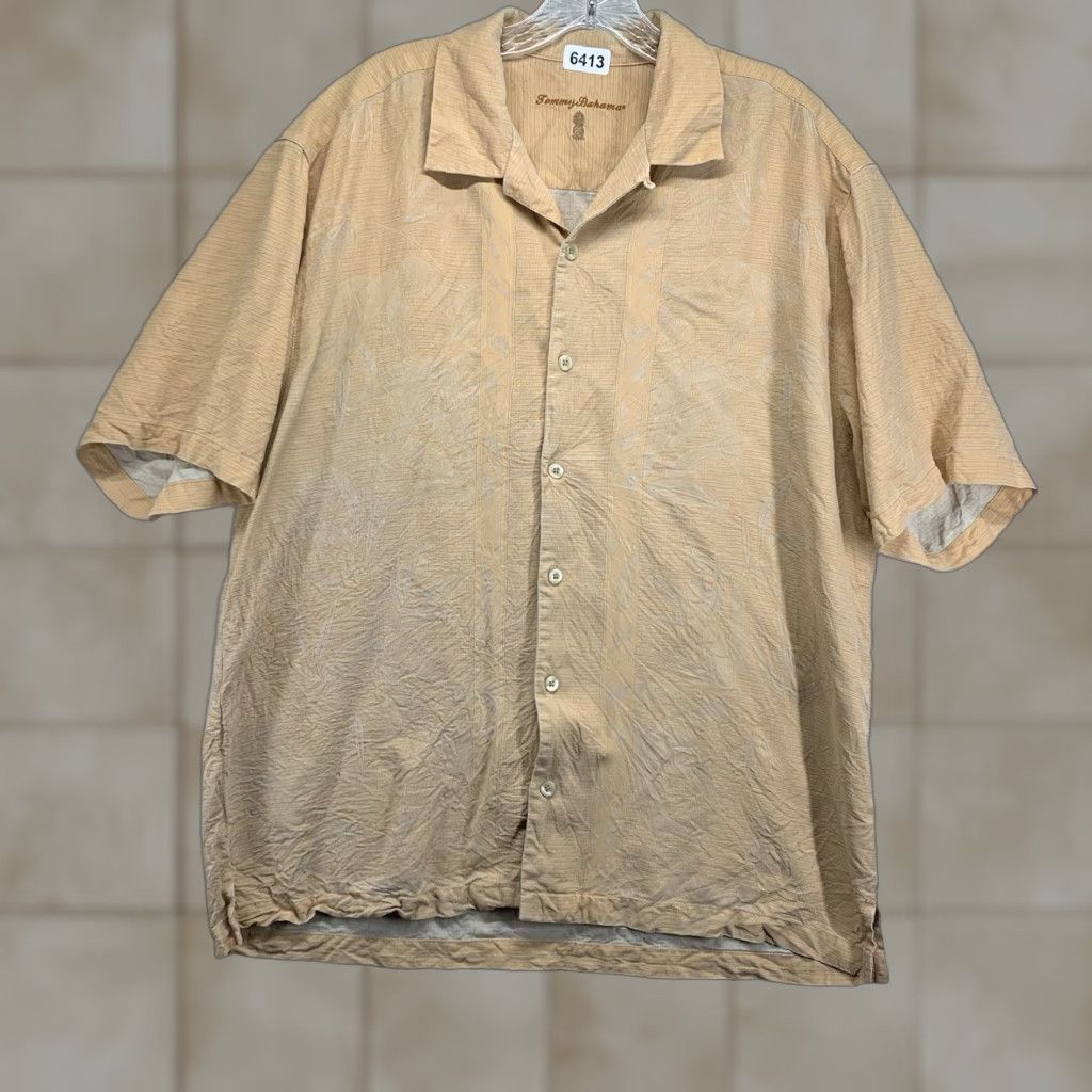 Tommy Bahama TOMMY BAHAMA Floral Silk Button-Up Shirt Orange Size Large Beach Tropical Mens Size US L / EU 52-54 / 3 - 1 Thumbnail