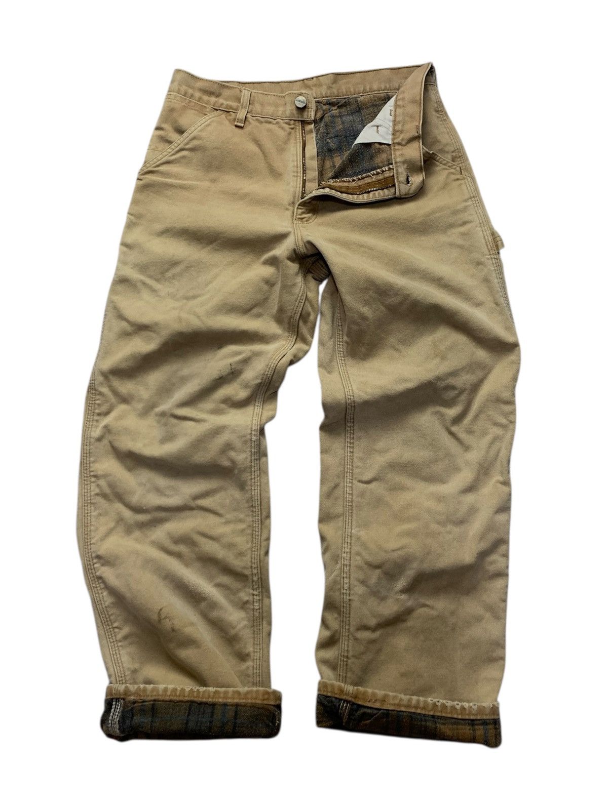 Carhartt 🐍SOLD🐍 Vintage Carhartt Blanked Lined Carpenter Work Pants Size US 30 / EU 46 - 1 Thumbnail