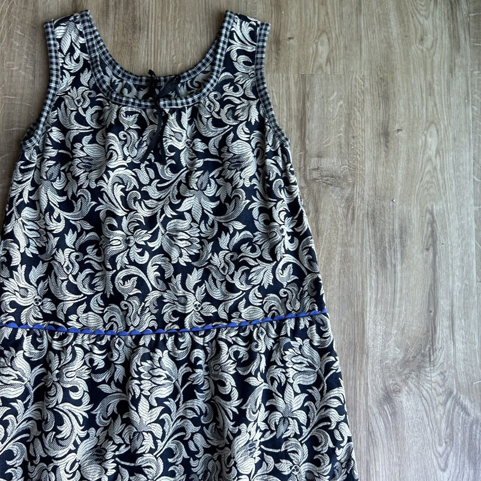 Dosa DOSA Women’s Dress Gray Blue Mini Floral Paisley Sleeveless Size L / US 10 / IT 46 - 6 Thumbnail
