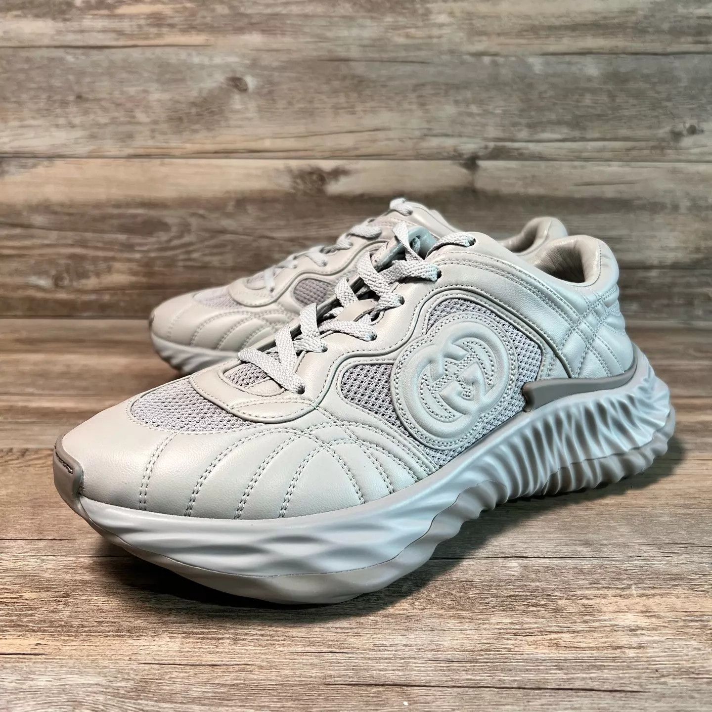 Gucci GUCCI Ripple GG Dad Sneaker Gray UK9/EU43 98New Size US 10 / EU 43 - 1 Thumbnail