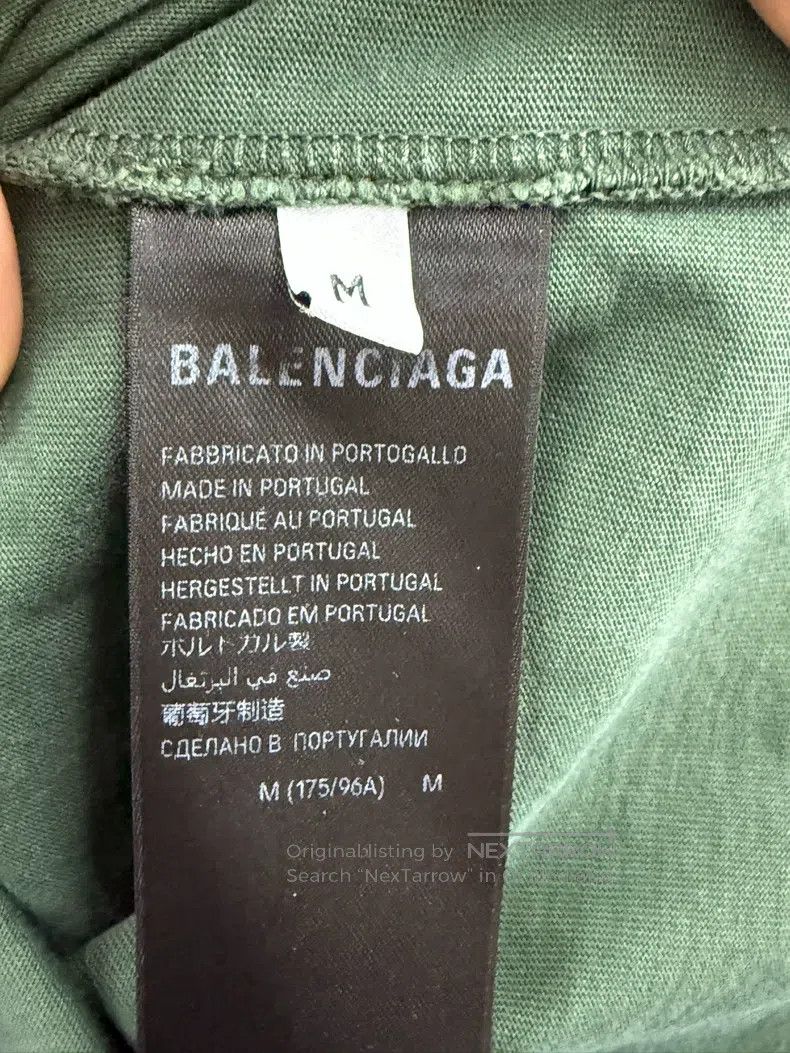 Balenciaga Balenciaga Green Tape Letter Short Sleeve, Size M Size US M / EU 48-50 / 2 - 4 Thumbnail