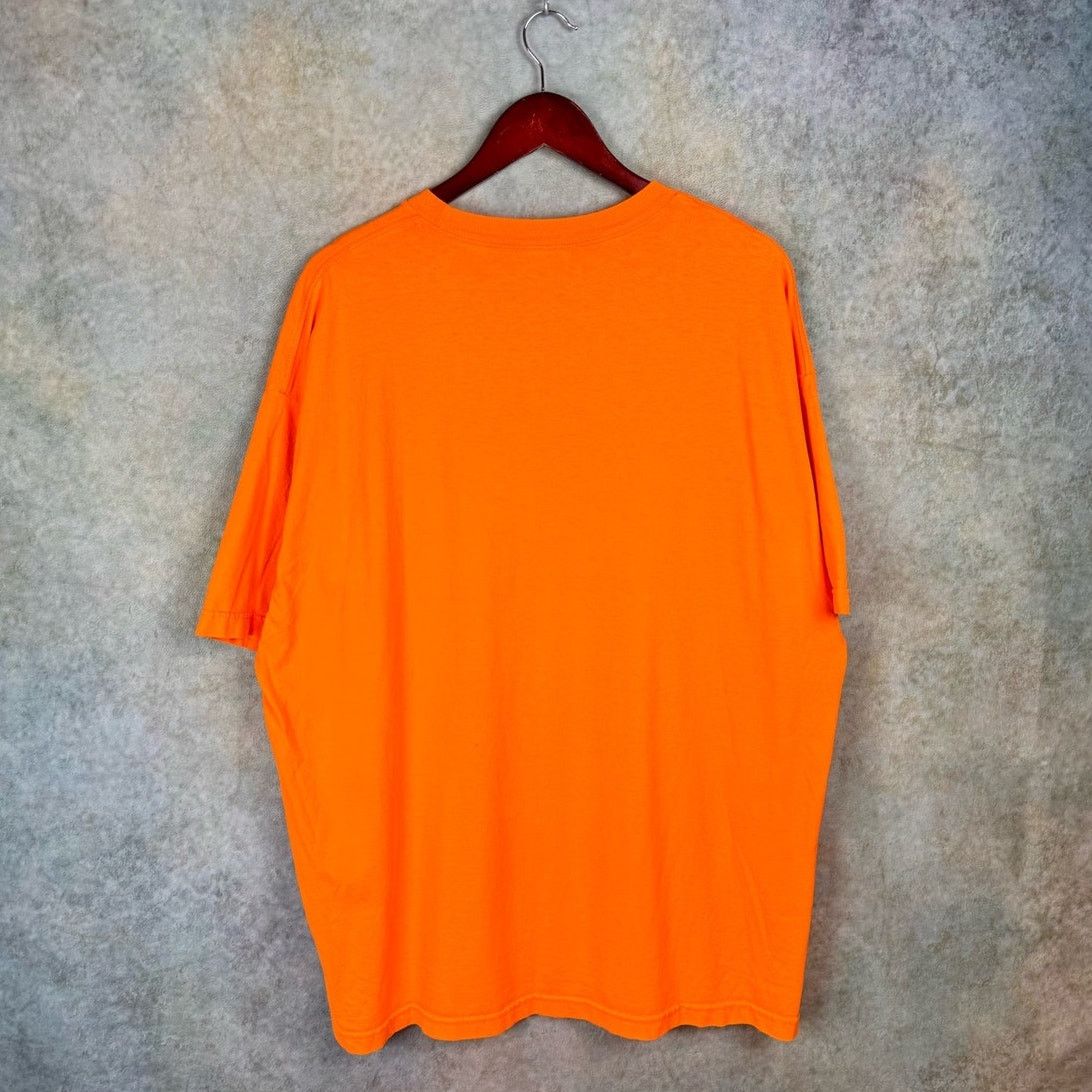 Nike × Vintage VTG Y2K Nike Logo T Shirt Sz XXL Orange Center Swoosh Logo Size US XXL / EU 58 / 5 - 7 Thumbnail