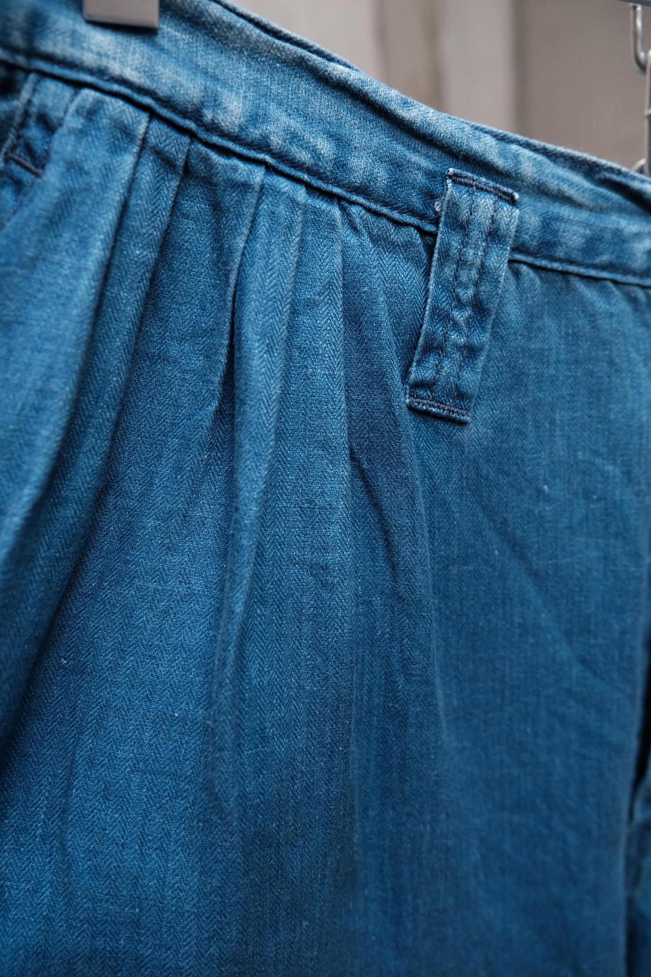 Porter Classic PORTER CLASSIC indigo linen wide bebop pants Size US 33 - 4 Thumbnail