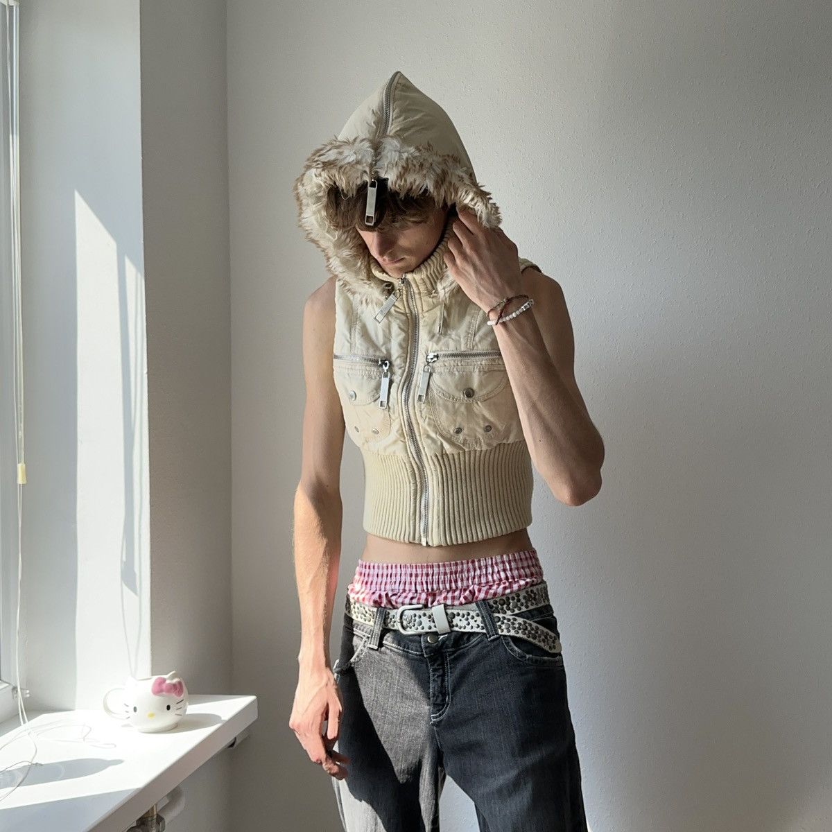 If Six Was Nine × Japanese Brand × Le Grande Bleu (L.G.B.) Vest LGB If Six Was Nine Style Faux Fur Zip Vintage Jacket Size S / US 4 / IT 40 - 5 Thumbnail