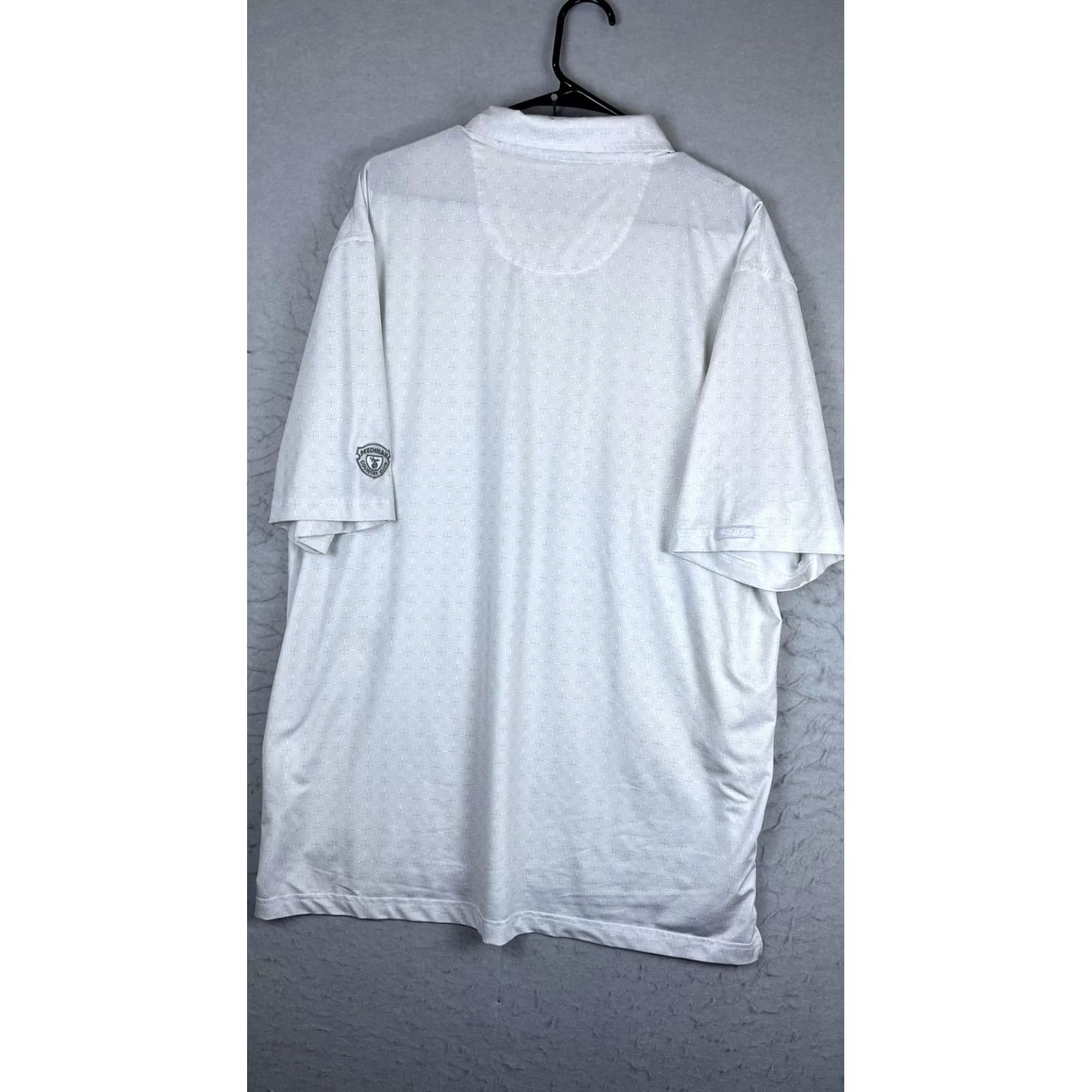 Vintage Straight Down Golf Polo Shirt Mens XL White Geometric Medinah Country Club Size US XL / EU 56 / 4 - 7 Thumbnail