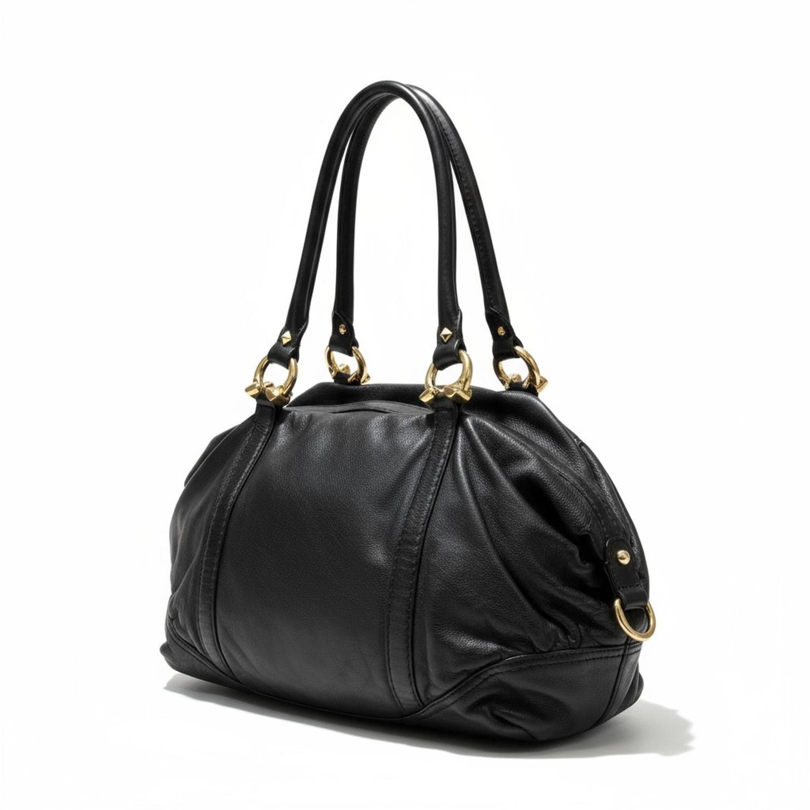 Prada Prada - Black Leather Shoulder Bag Size ONE SIZE - 1 Thumbnail