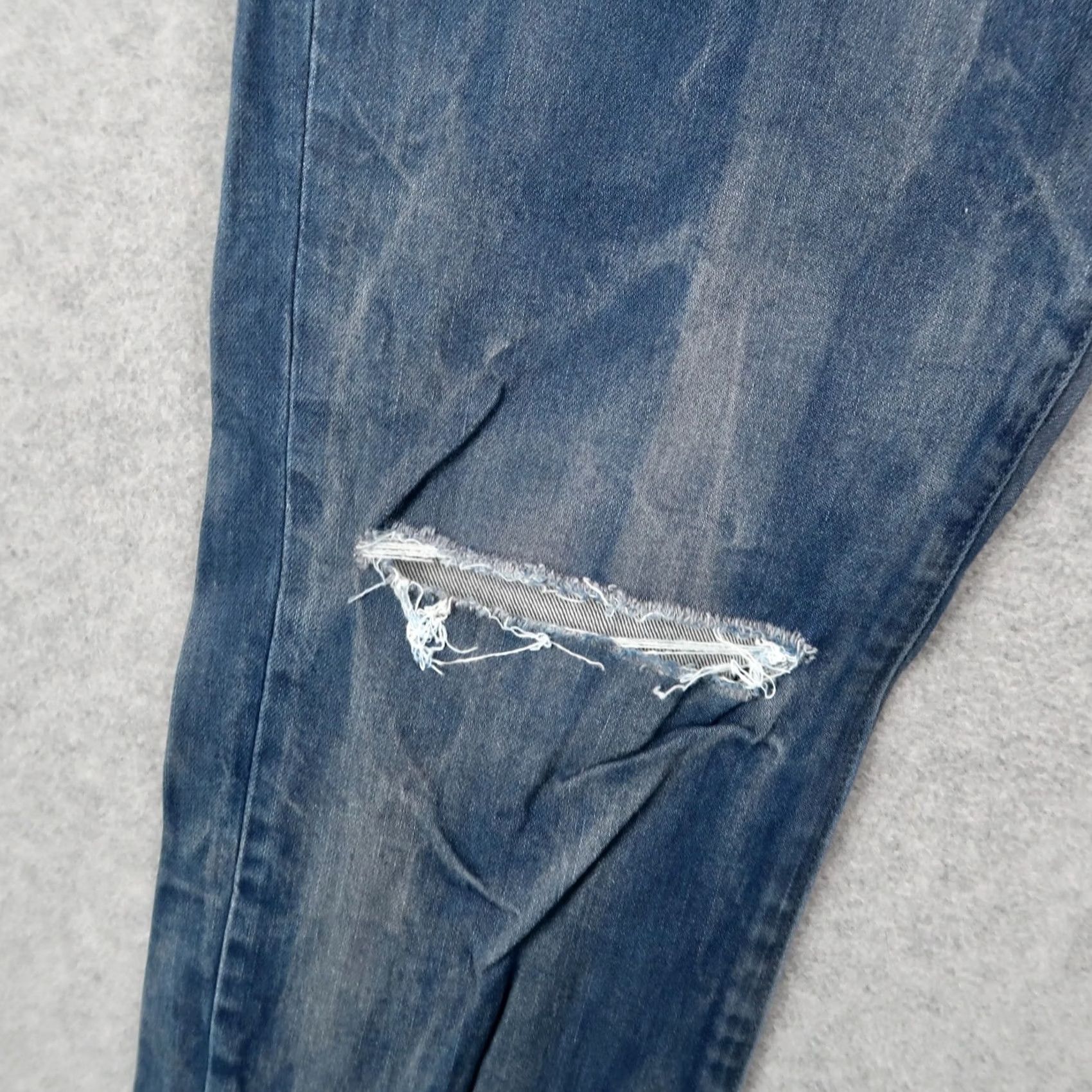 Denime Purple Brand P001 Jeans Men's Slim Fit Blue Distressed Sun Fade Style Denim 36x33 Size US 36 / EU 52 - 3 Thumbnail