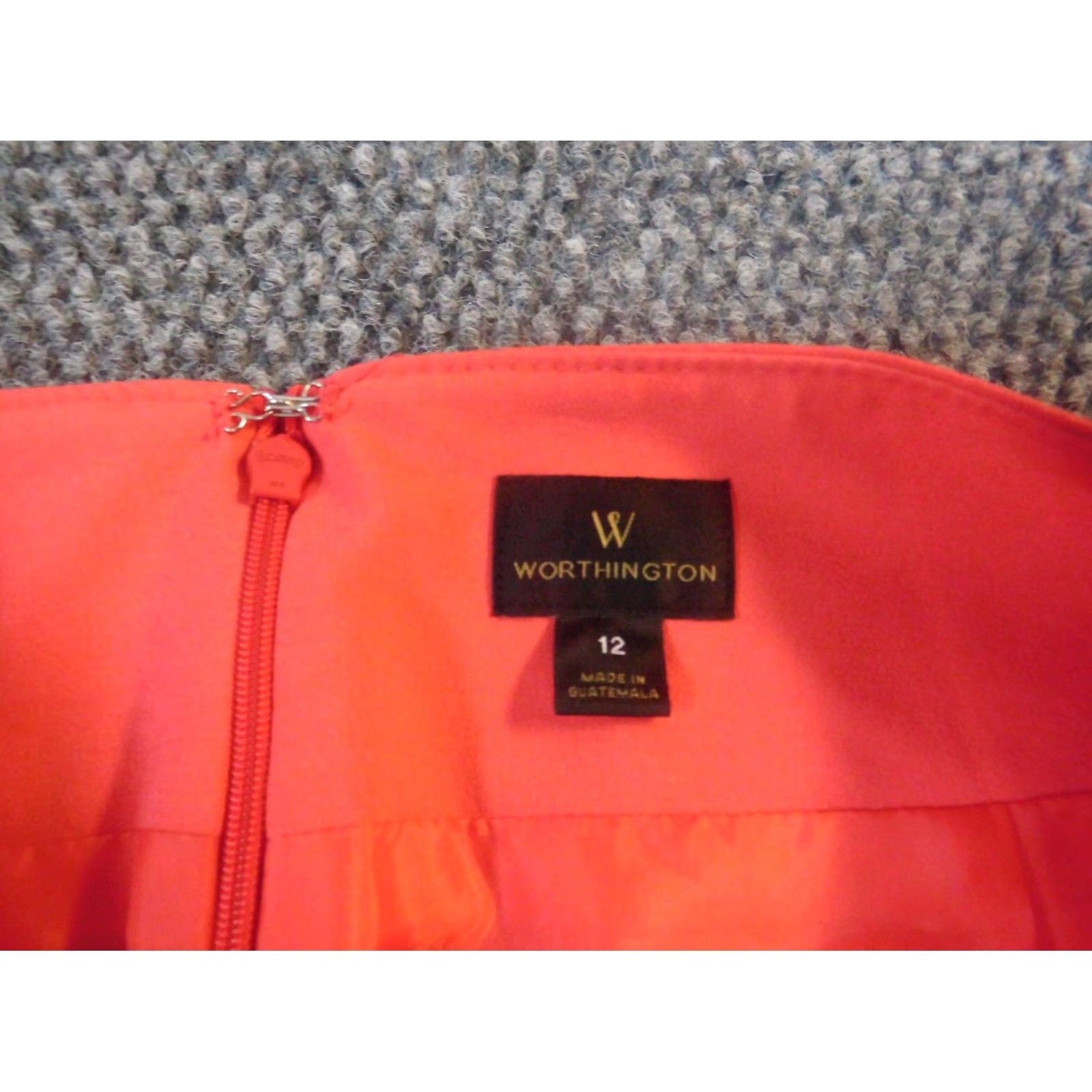 Worthington Worthington Womens Skirt 12 Pink Zip A-line Knee Length Casual Floral Ruffle Polyester Rayon" Size 34" / US 12 / IT 48 - 4 Thumbnail