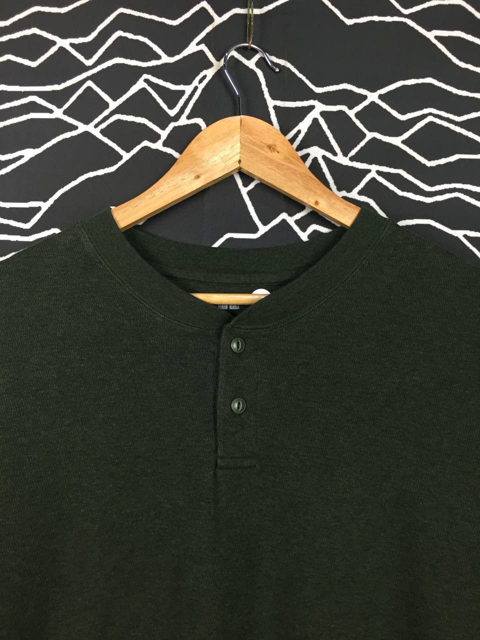 Japanese Brand × Uniqlo Uniqlo Dry Waffle Oversized Henley Neck Tee Size US XXL / EU 58 / 5 - 3 Thumbnail