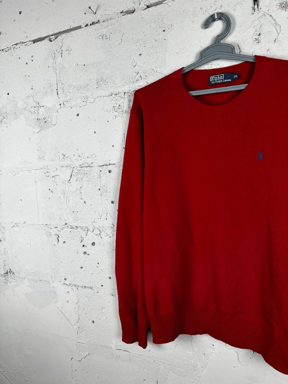 Polo Ralph Lauren × Ralph Lauren × Vintage Vintage Polo Ralph Lauren Lambs Wool Red Sweater Size US XXL / EU 58 / 5 - 3 Thumbnail