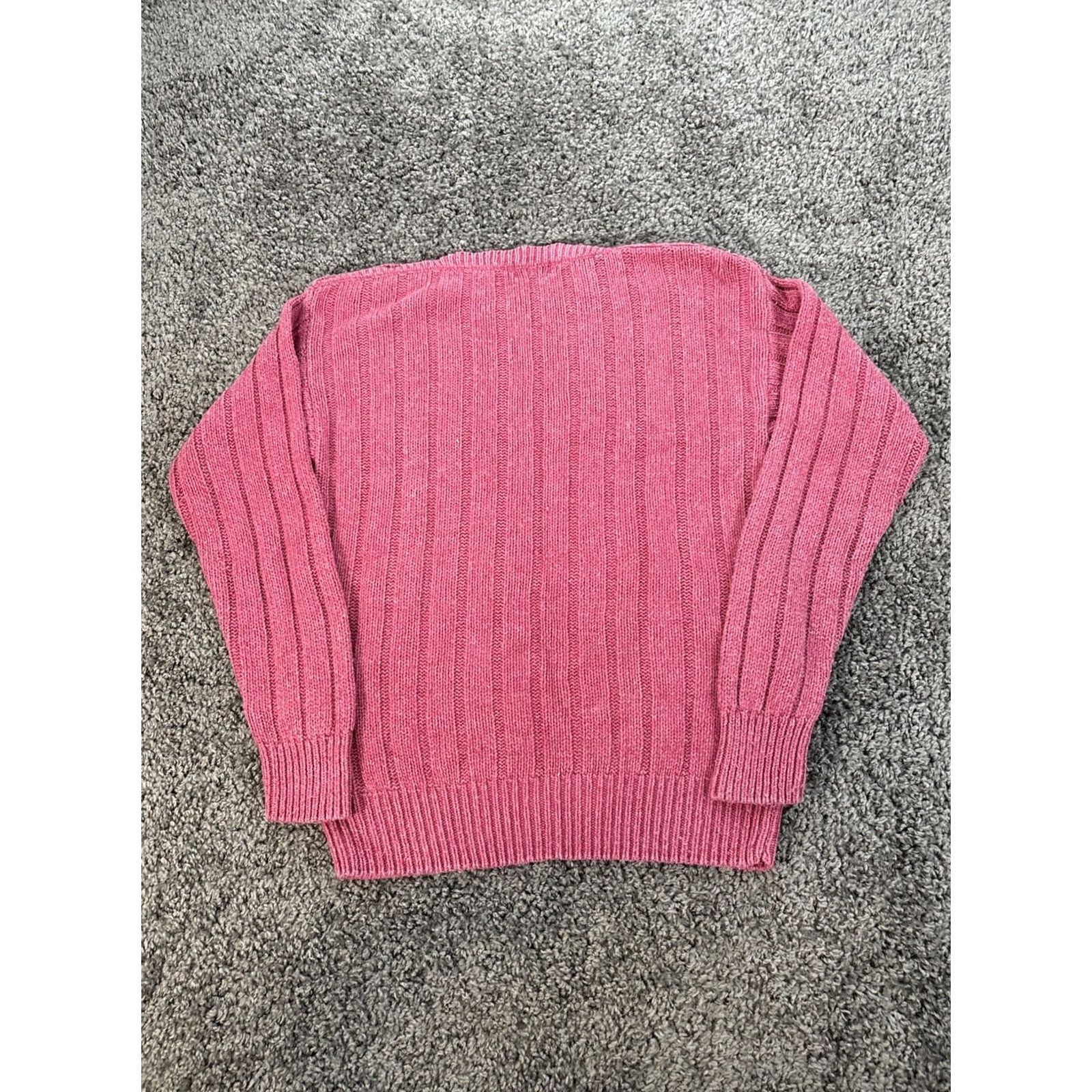 Vintage VINTAGE L.L. Bean Sweater Womens Large Pink Silk Lambswool Shoulder Button Crew Neck Pullover Long Sleeve Knit Knit Button Size L / US 10 / IT 46 - 5 Thumbnail