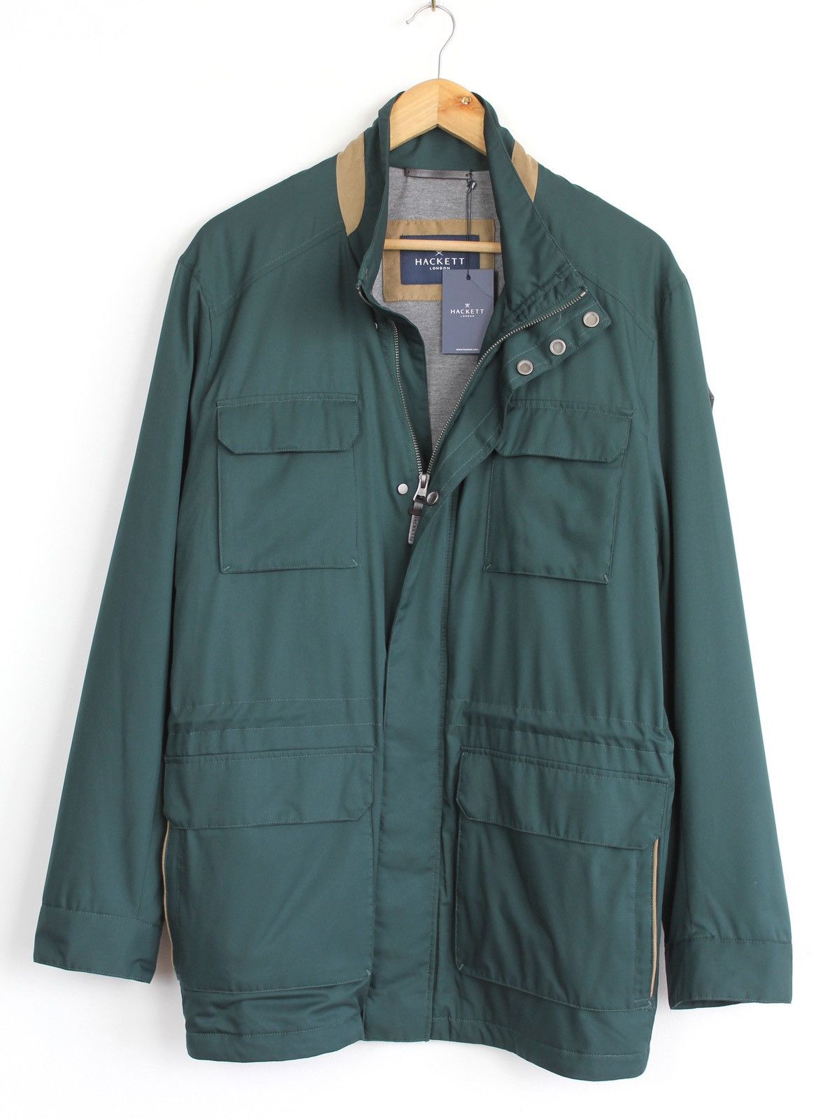 Hackett Hackett £450 Lightweight Green Waterproof Jacket Size US L / EU 52-54 / 3 - 1 Thumbnail