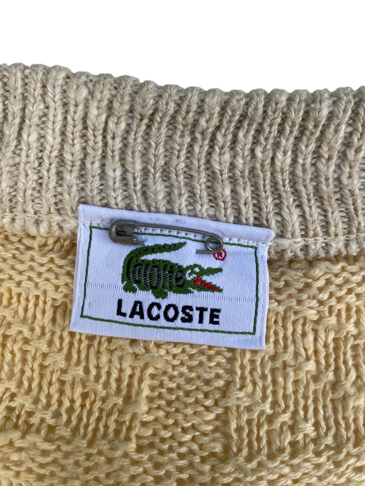 Lacoste × Vintage Vtg Lacoste Sweater Knitwear Cardigan Size L / US 10 / IT 46 - 8 Thumbnail