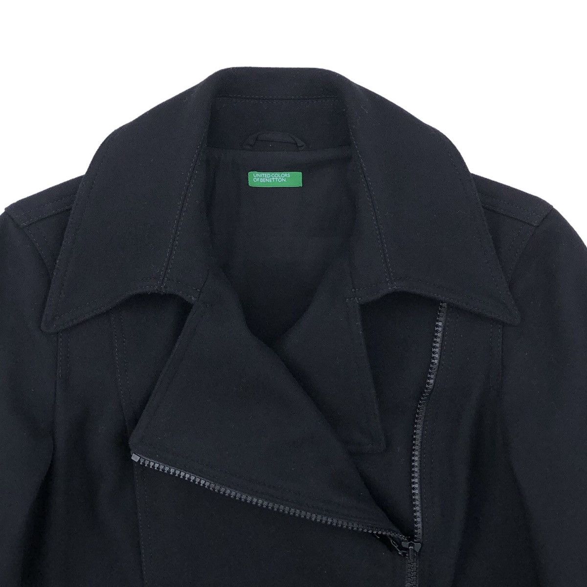Benetton Grails‼️United Colors Benetton Zipper Blazer suit slim black Size US M / EU 48-50 / 2 - 9 Thumbnail
