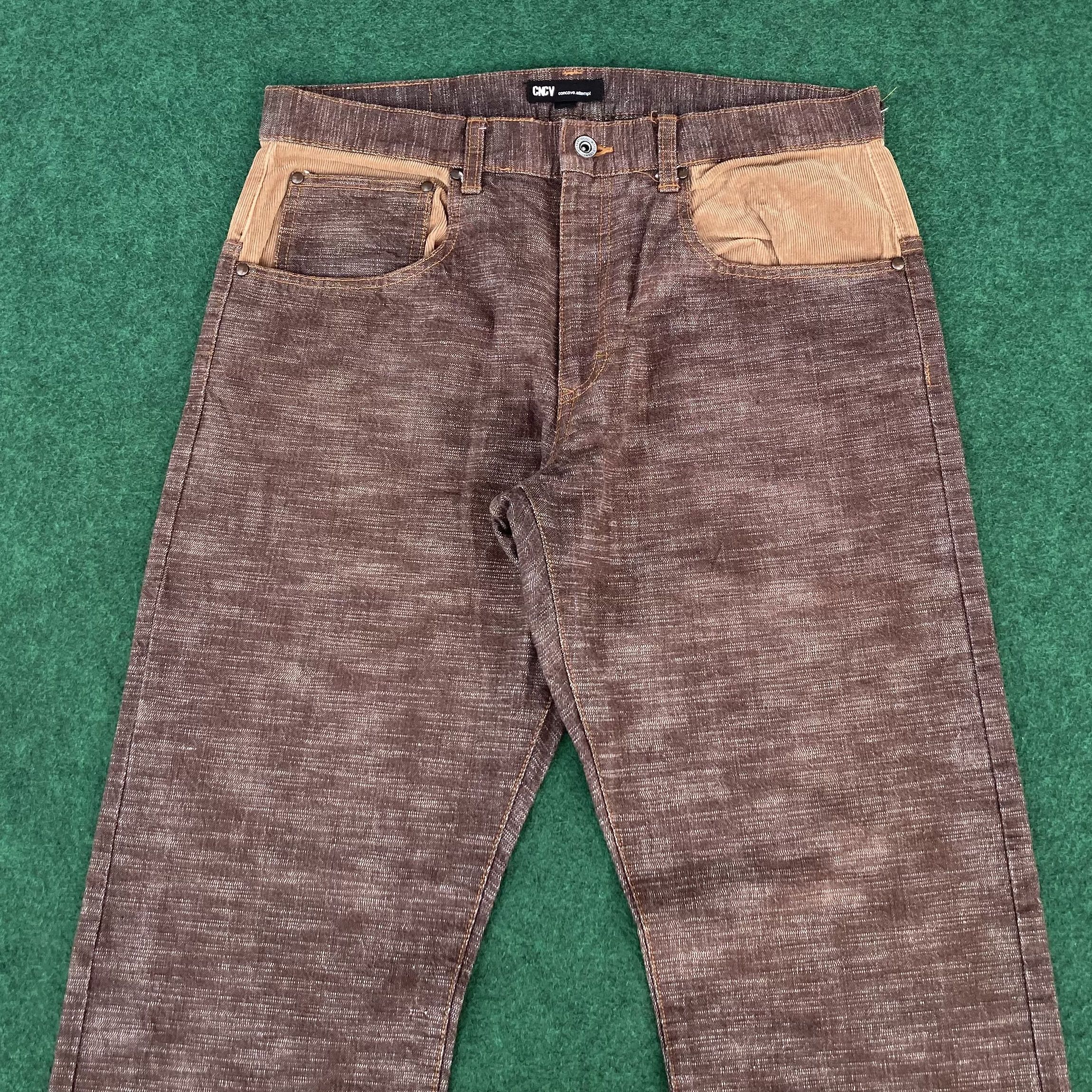 Japanese Brand Vtg Cav Concave Attempt Empt Japan Denim Trouser Jeans Size US 33 - 3 Thumbnail