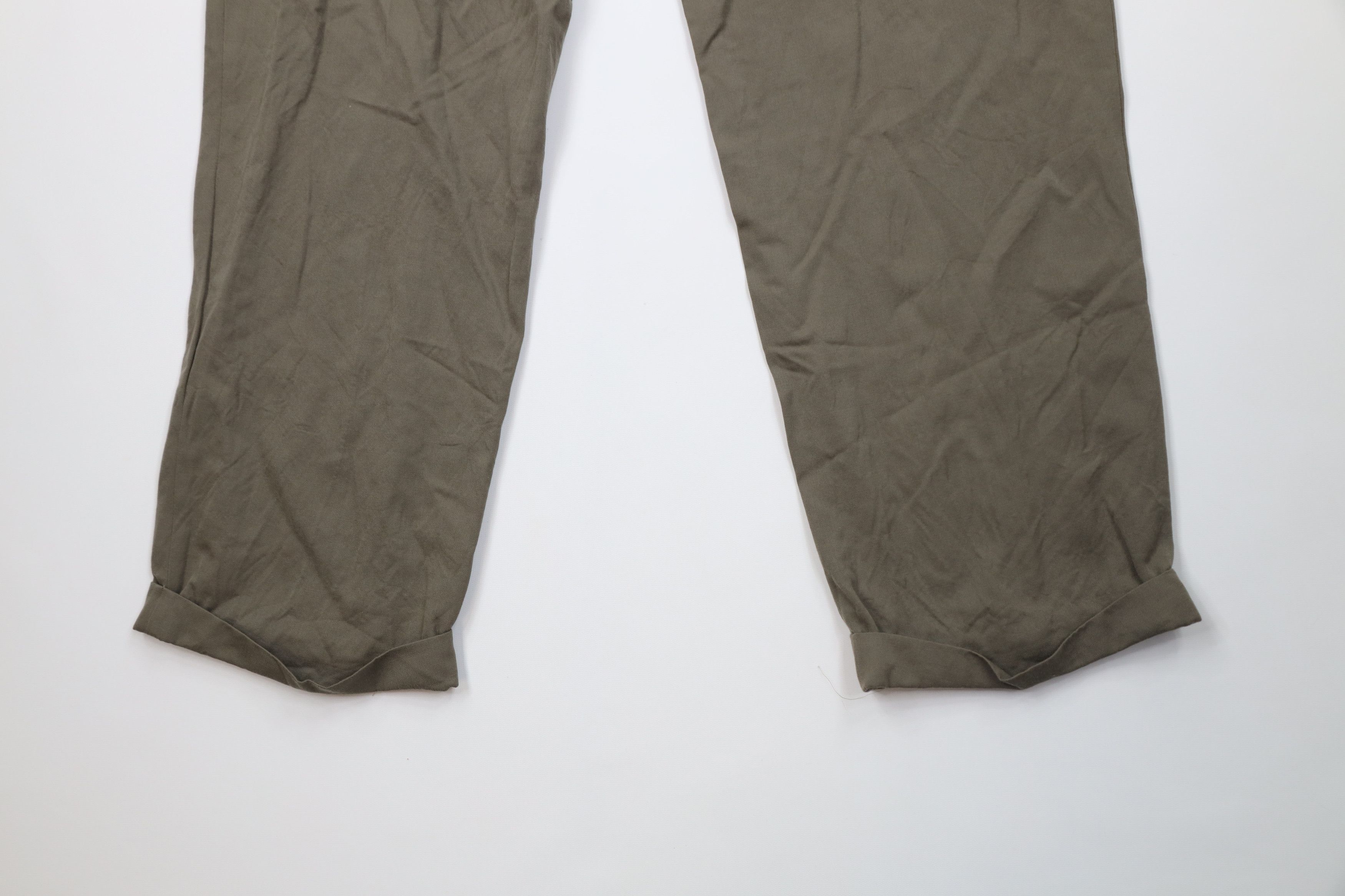 Brooks Brothers Vintage 90s Brooks Brothers Cuffed Wide Leg Chino Pants Size US 36 / EU 52 - 12 Thumbnail