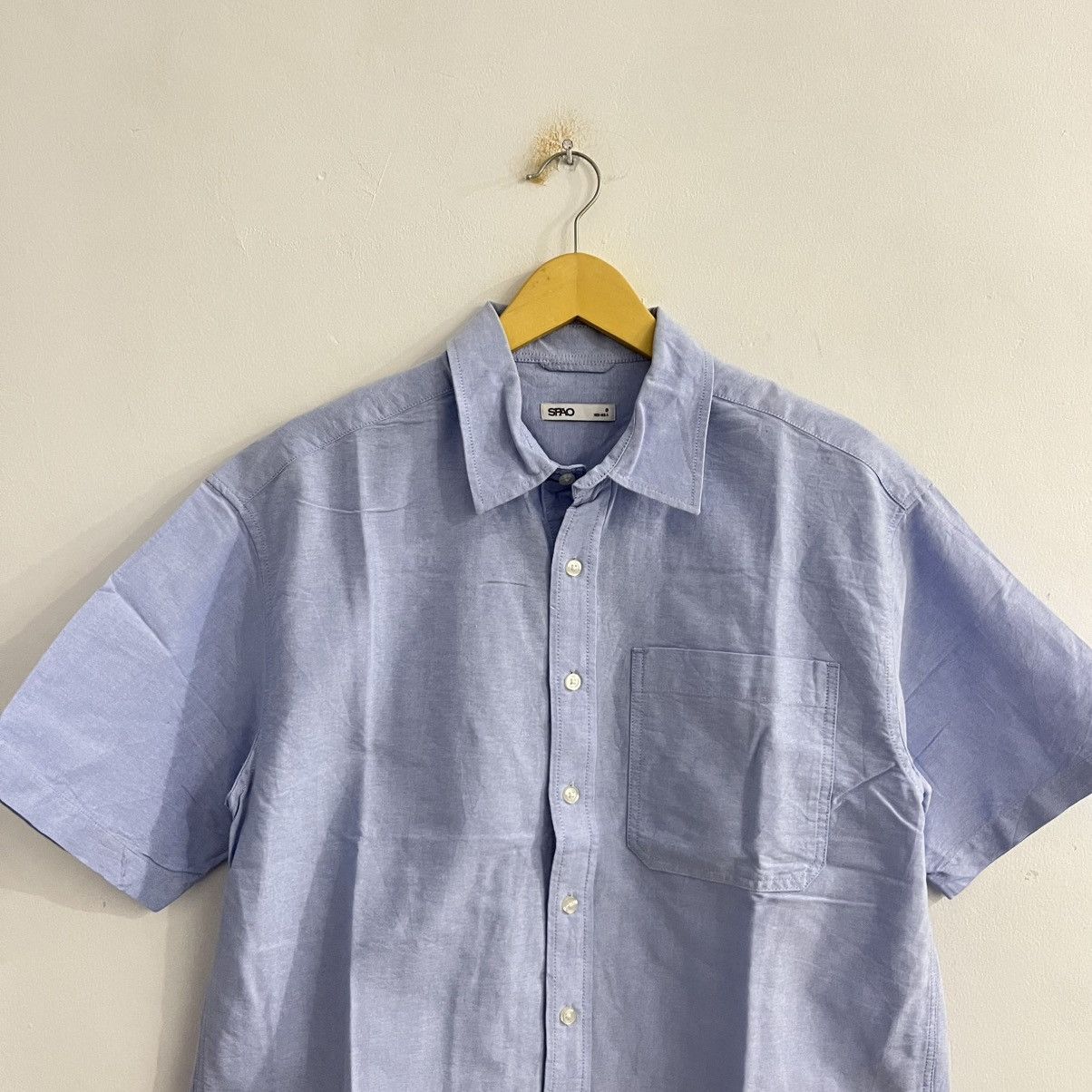 Japanese Brand Spao Soft Blue Basic Button Up Shirt Size US S / EU 44-46 / 1 - 2 Thumbnail