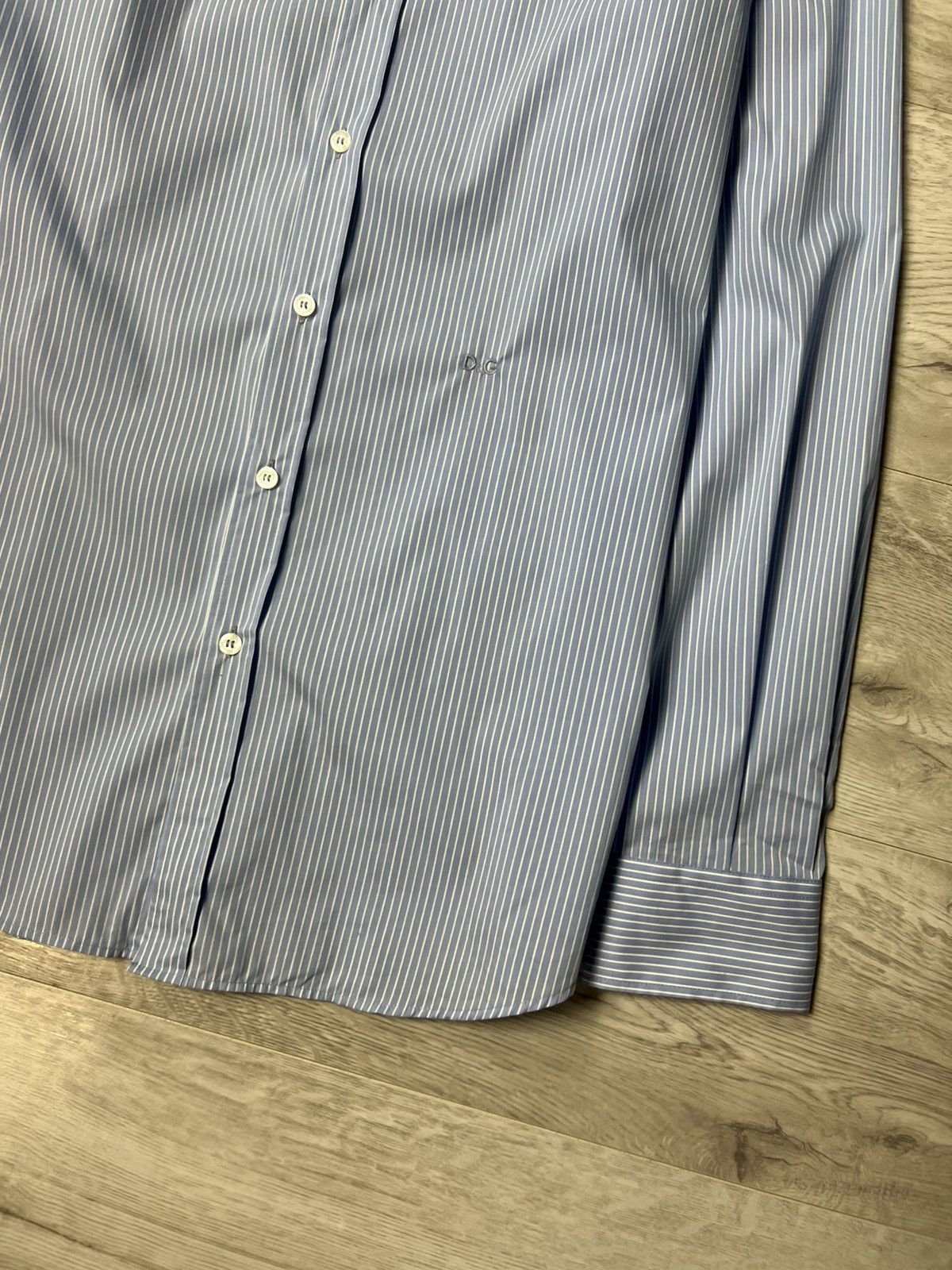 Dolce & Gabbana × Vintage Dolce & Gabbana George Striped Button Up Shirt D&G Logo Size US L / EU 52-54 / 3 - 7 Thumbnail