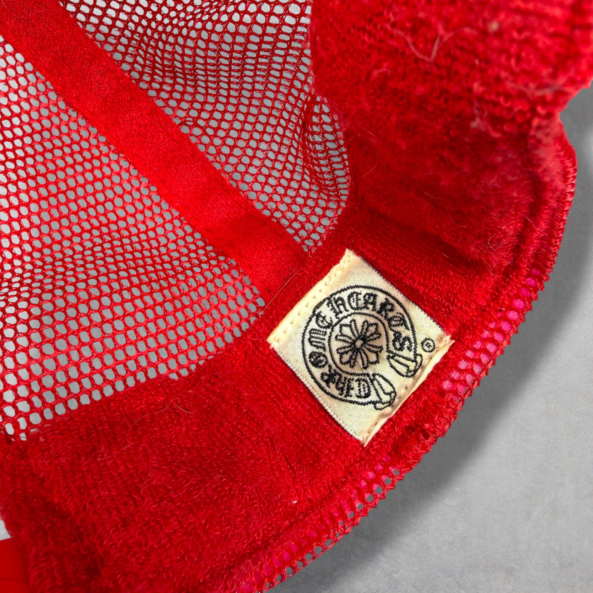Chrome Hearts Vintage Chrome Hearts Fuck Red Trucker Hat Size ONE SIZE - 6 Thumbnail