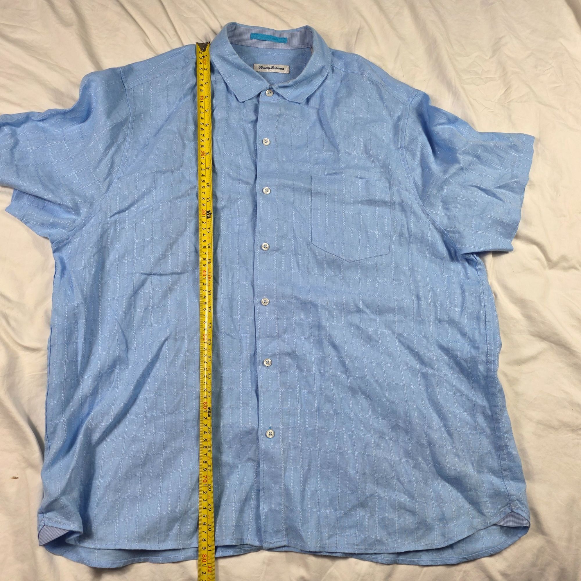 Tommy Bahama Tommy Bahama Mens 2XL Blue Button Up Short Sleeve Shirt Ligh Size US XXL / EU 58 / 5 - 7 Thumbnail
