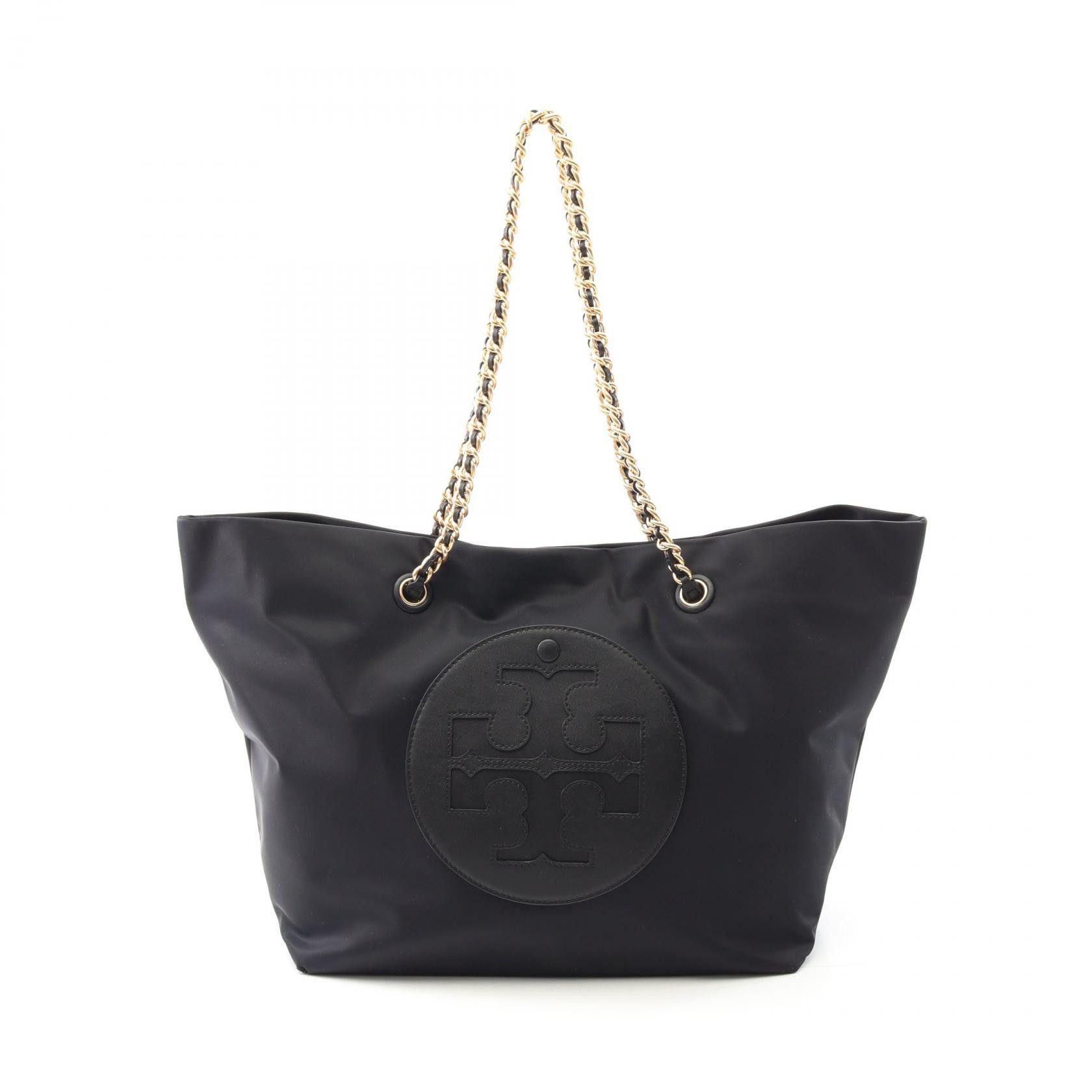 Tory Burch Tory Burch Ella Nylon Leather Tote Bag Leather Tote Bag 152313001 in Black, Women's