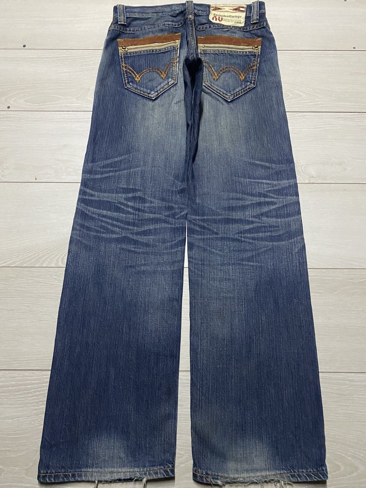 Junya Watanabe Vintage Edwin XV Mud Wash Diatressed Baggy Jeans Size US 32 / EU 48 - 2 Thumbnail
