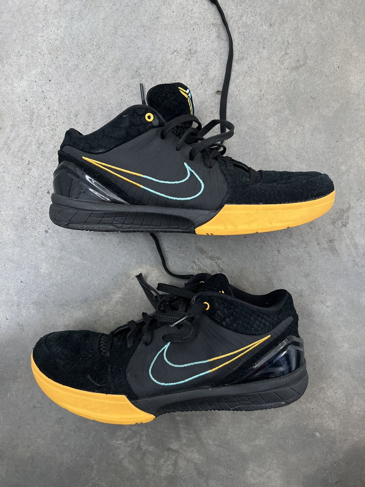 image of Nike Kobe 4 Snakeskin Shoes in Black, Men's (Size 10)