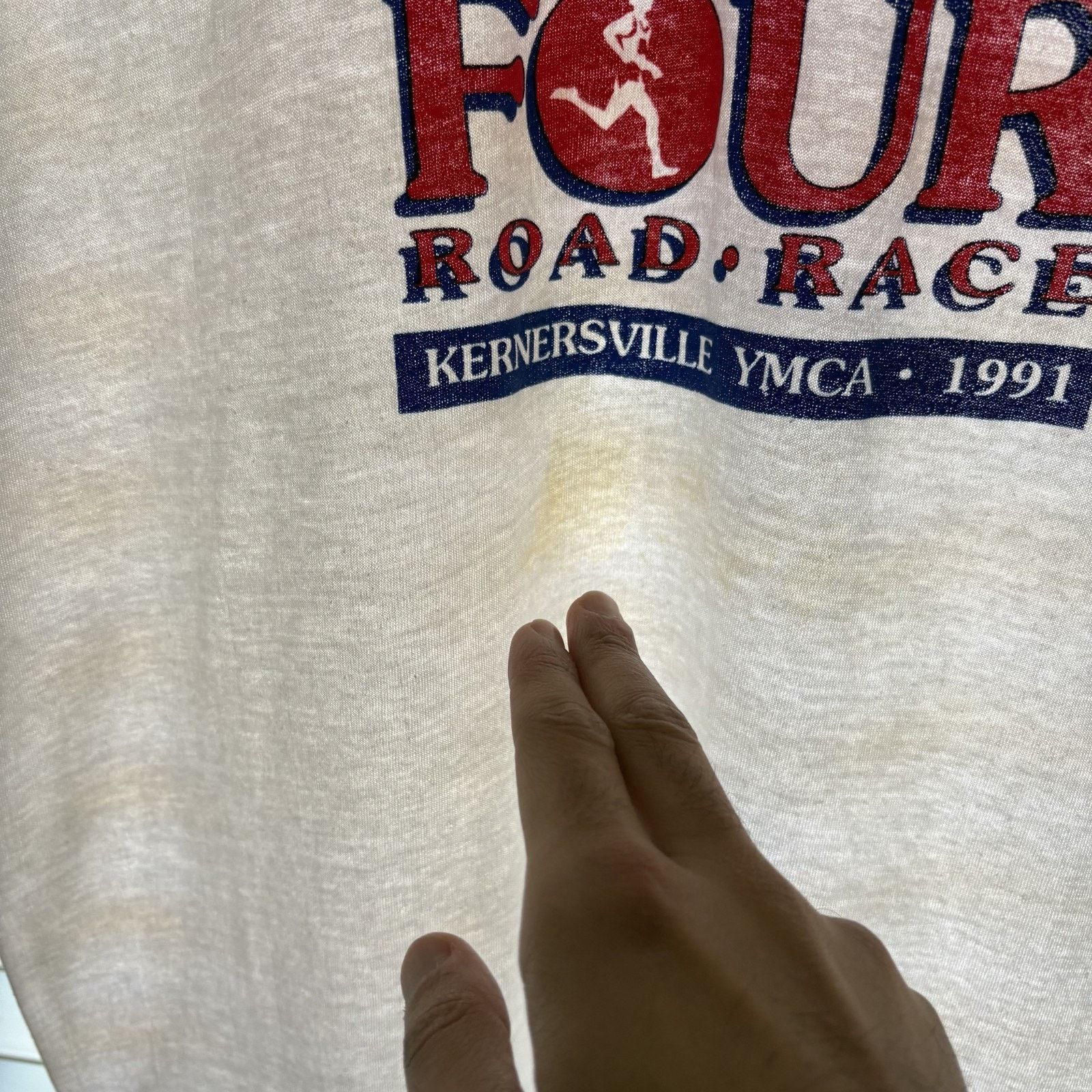 Vintage Vintage Paper Thin Burnout T-Shirt Size M White 1990s SHEER Size US M / EU 48-50 / 2 - 2 Thumbnail