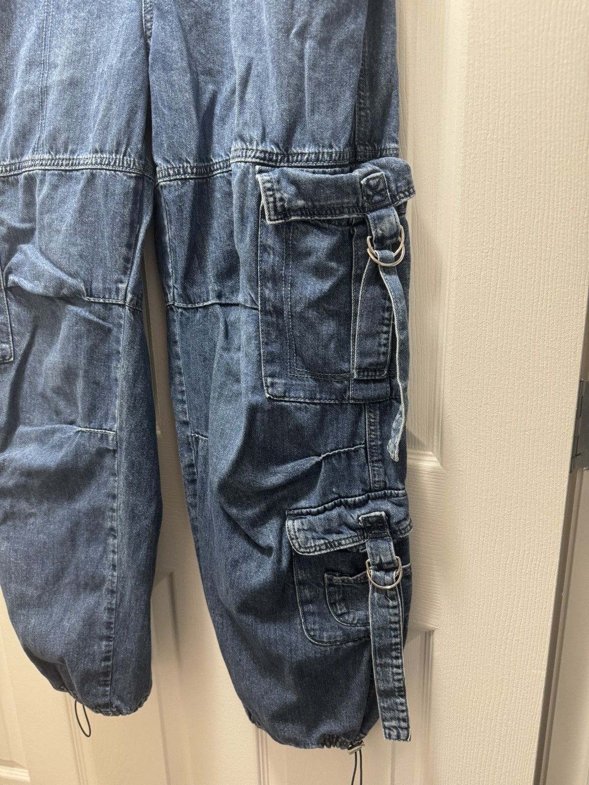 Tripp NYC Garage Denim Jeans Strap TrippNYC Inspired Cargo Pants Size US 32 / EU 48 - 2 Thumbnail