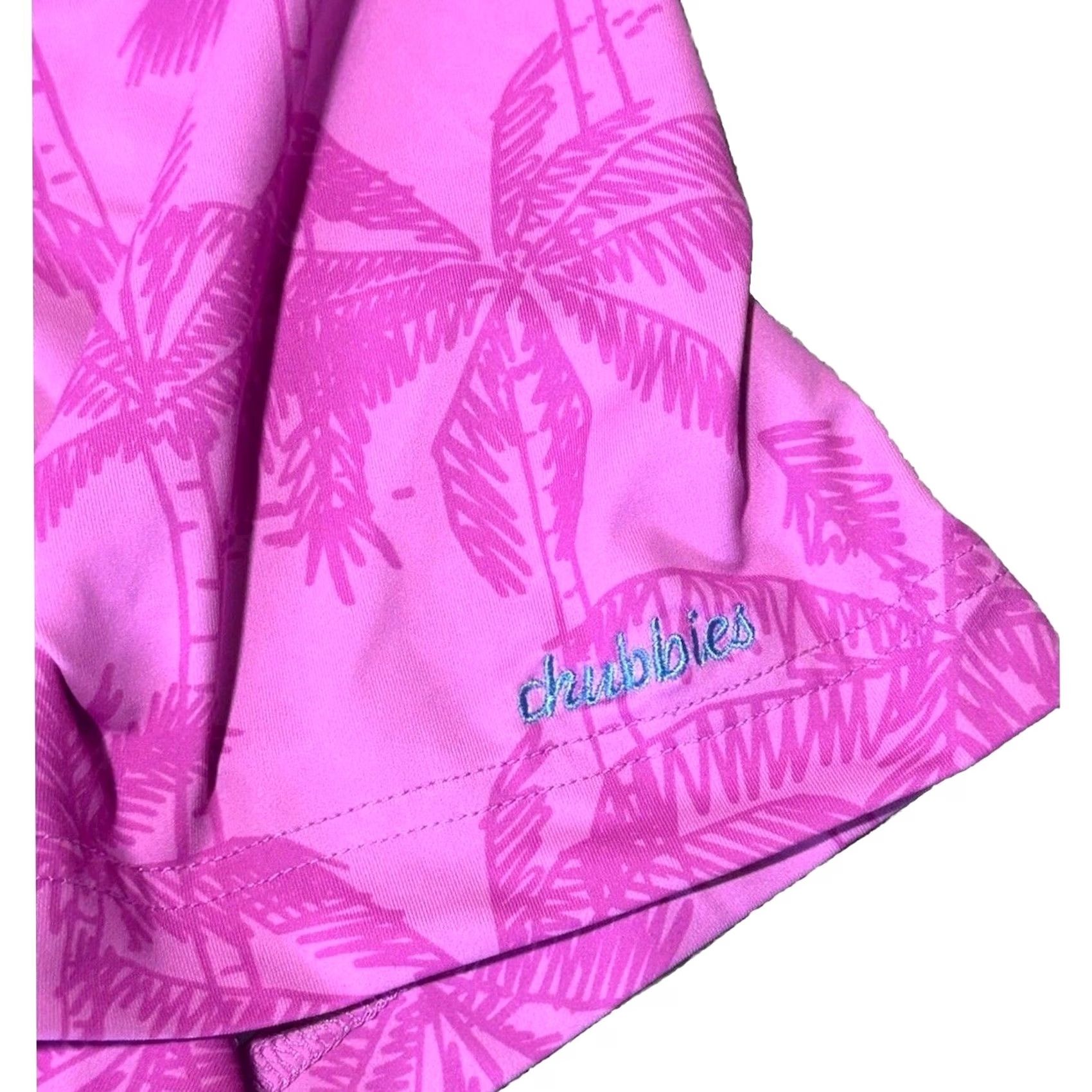 Chubbies Chubbies Polo Shirt Mens L Pink Performance Stretch Golf Casual Palm Trees Size US L / EU 52-54 / 3 - 4 Thumbnail